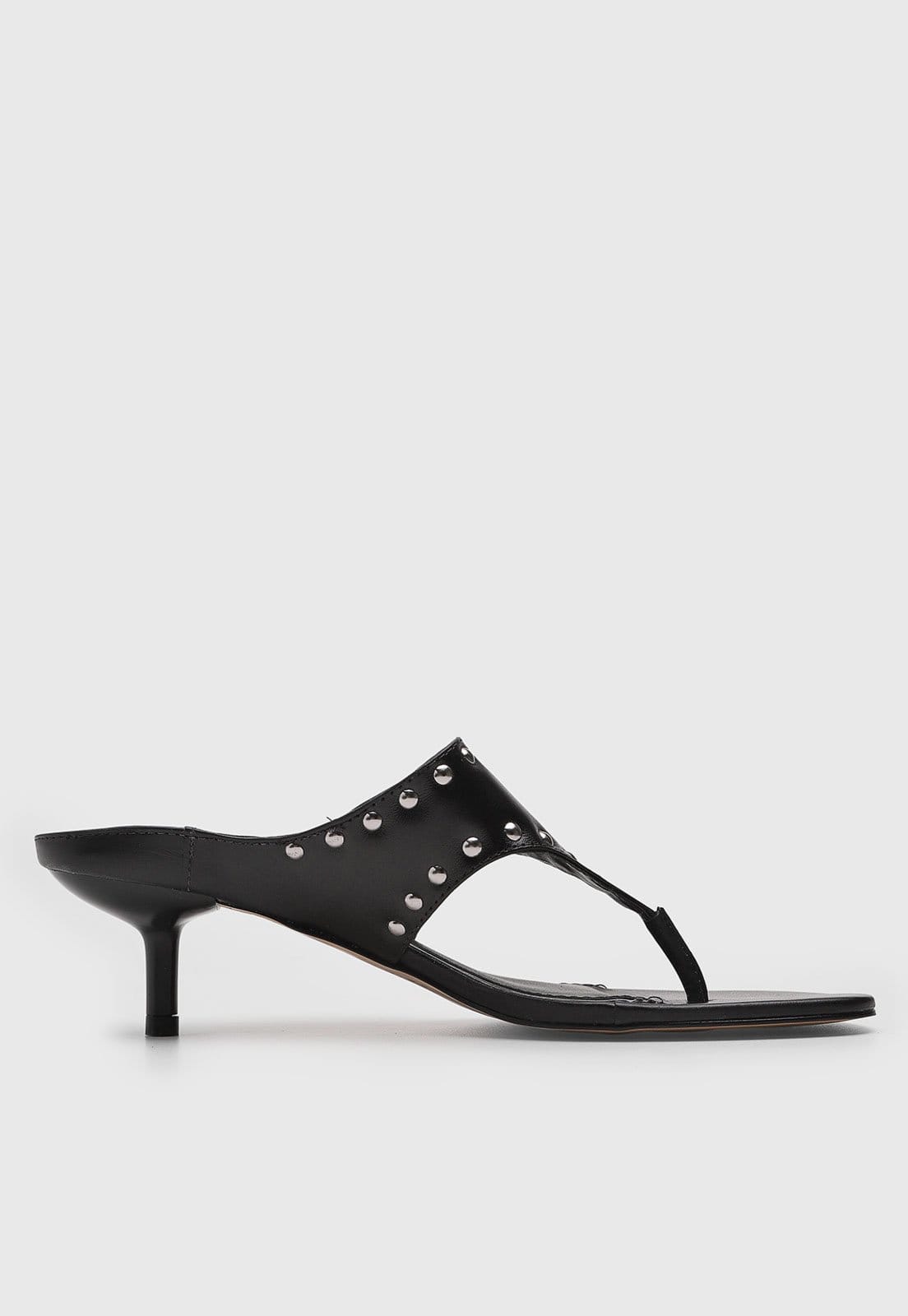 Vista 2 Sandália Feminina Santa Lolla Tachas Preta Santa Lolla preto