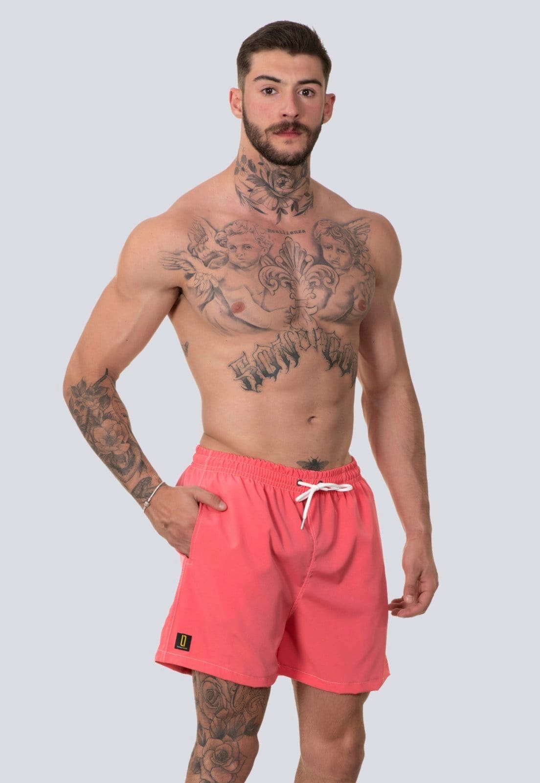 Vista 2 Kit 2 Short Masculino Bermuda Praia Básico Mauricinho Rf290 Colorido Lucas Lunny multicolorido