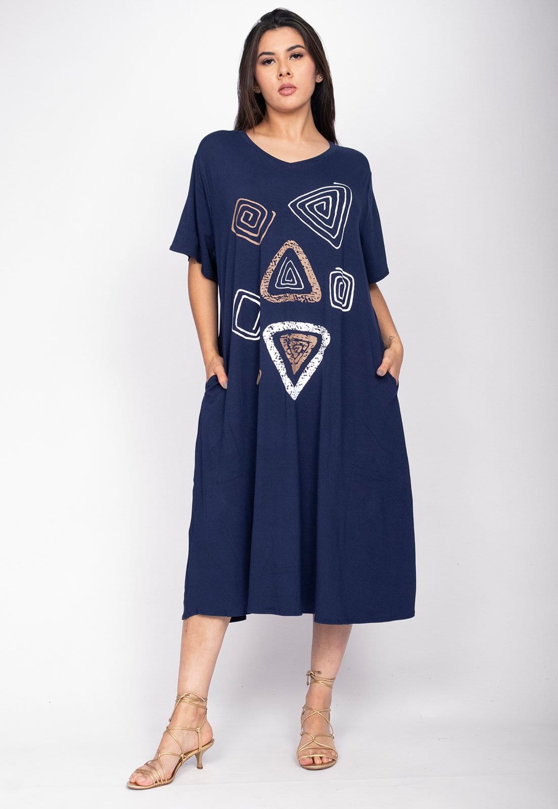 Vestido Ébano Malha Amazonia Vital Midi Plus