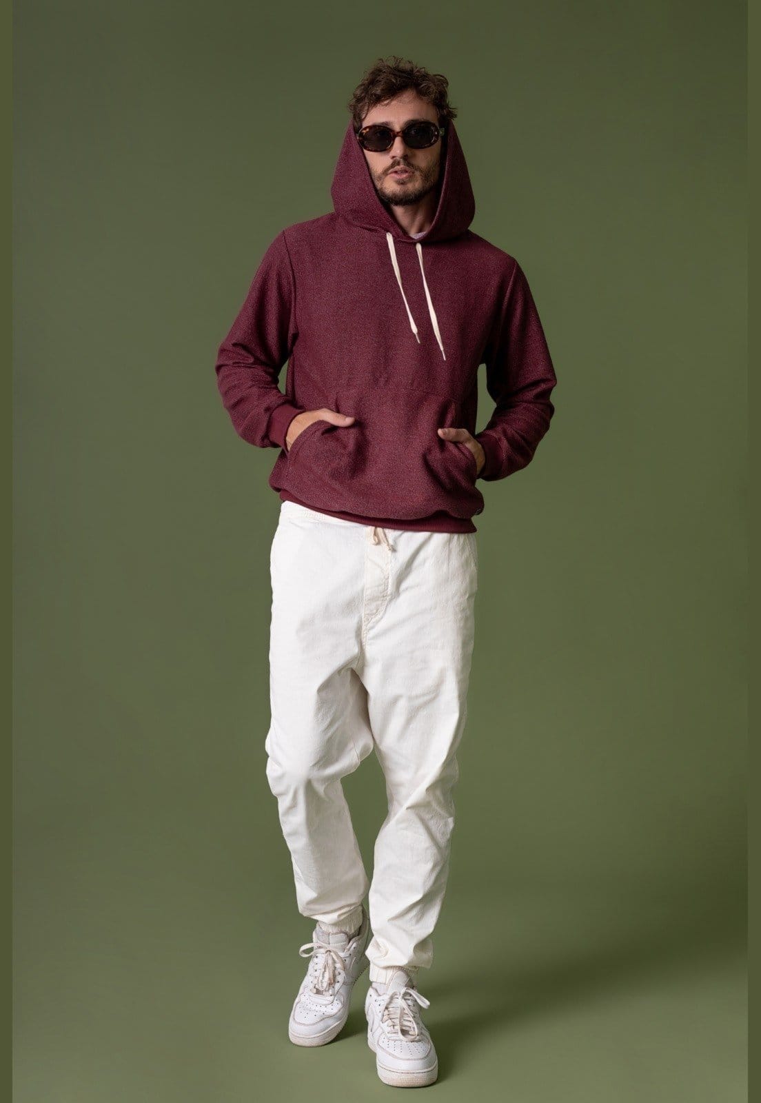 Vista principal Blusão com Bolso Canguru em Moletom Masculino The Philippines The Philippines vermelho