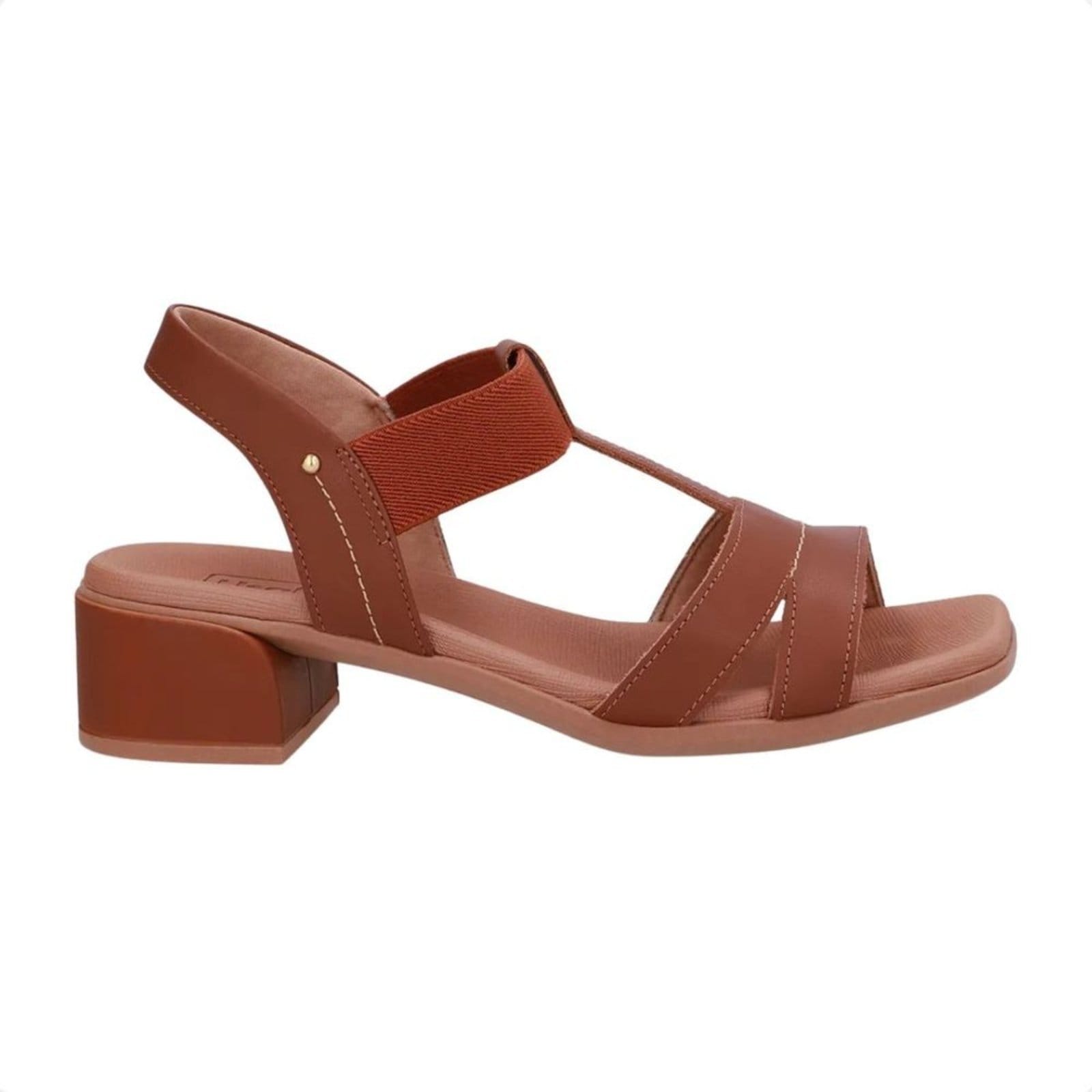 Sandália Feminina Salto Médio Grosso Usaflex