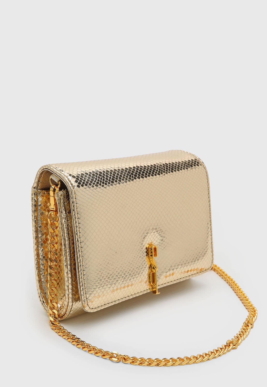 Vista 2 Bolsa Feminina Santa Lolla Pequena Textura Dourada Santa Lolla dourado