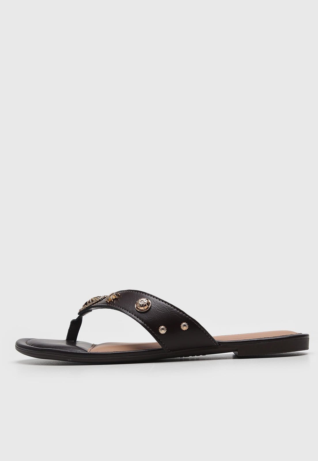 Rasteira Feminina Dakota Tiras Metálicas