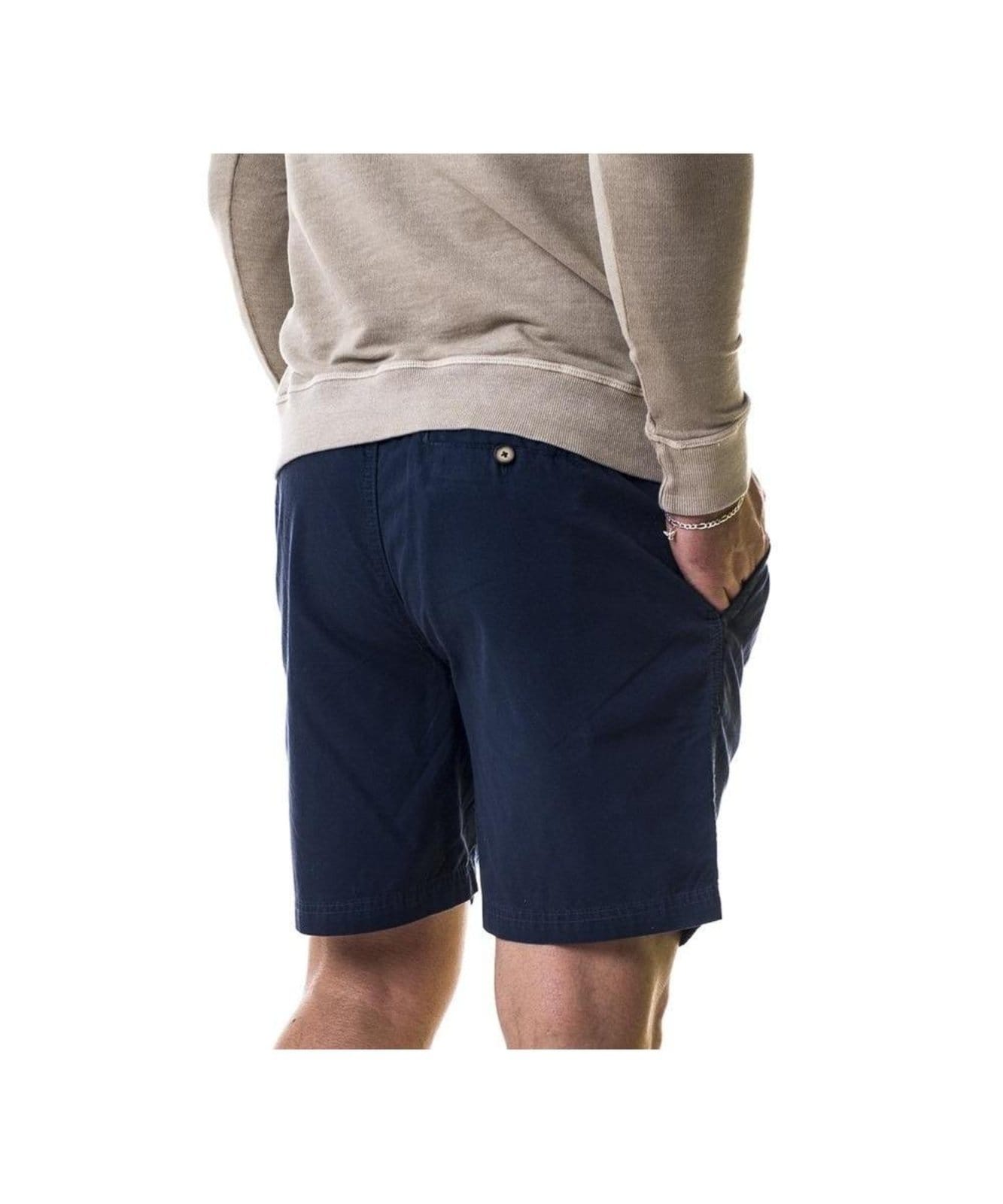 Vista 2 Shorts Aburguesia Sarja Slim Fit Azul Marinho Alfaiataria Burguesia roxo azul
