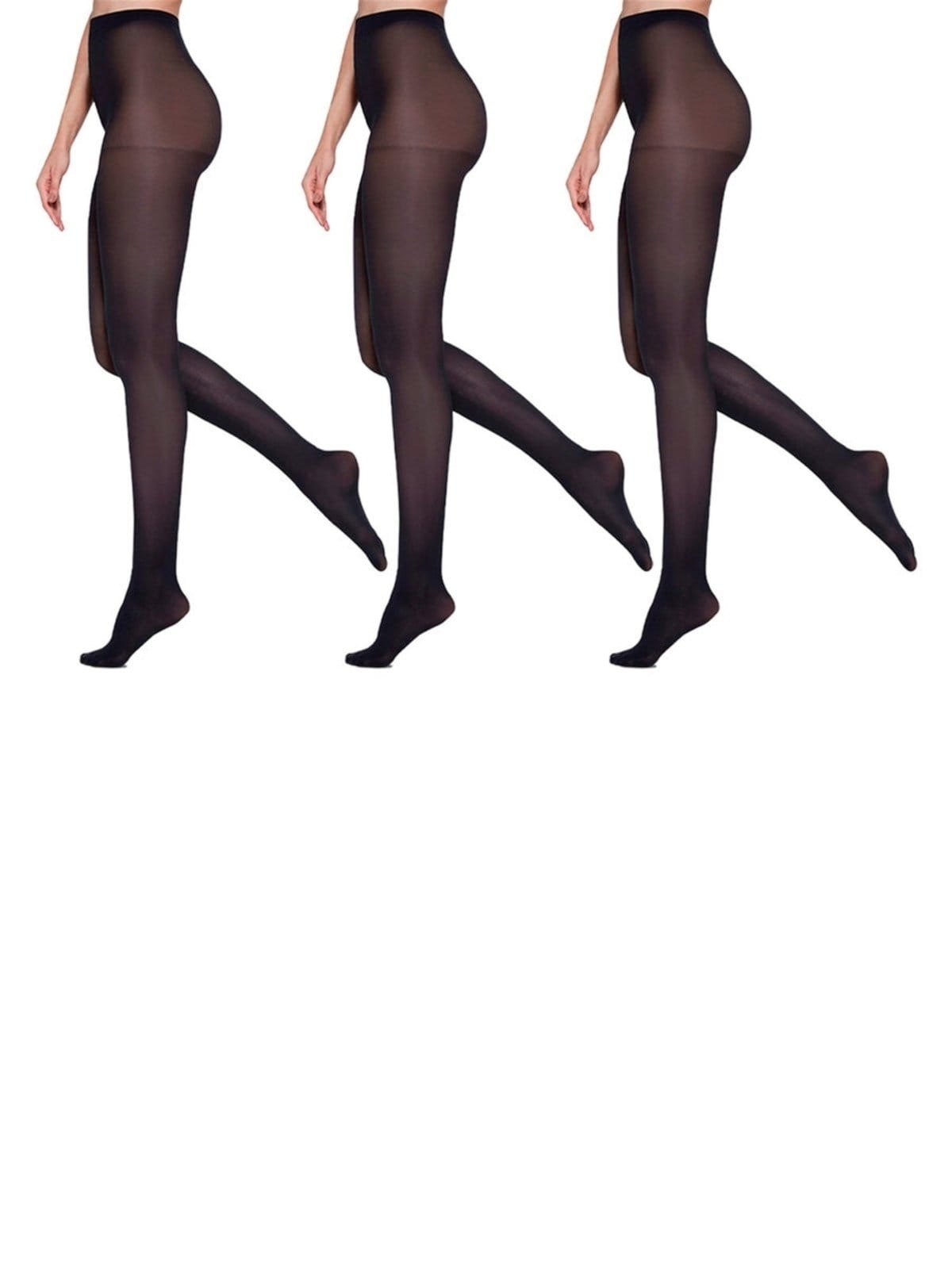 Kit com 3 Meias Calças Fio 40 Opaca Loba