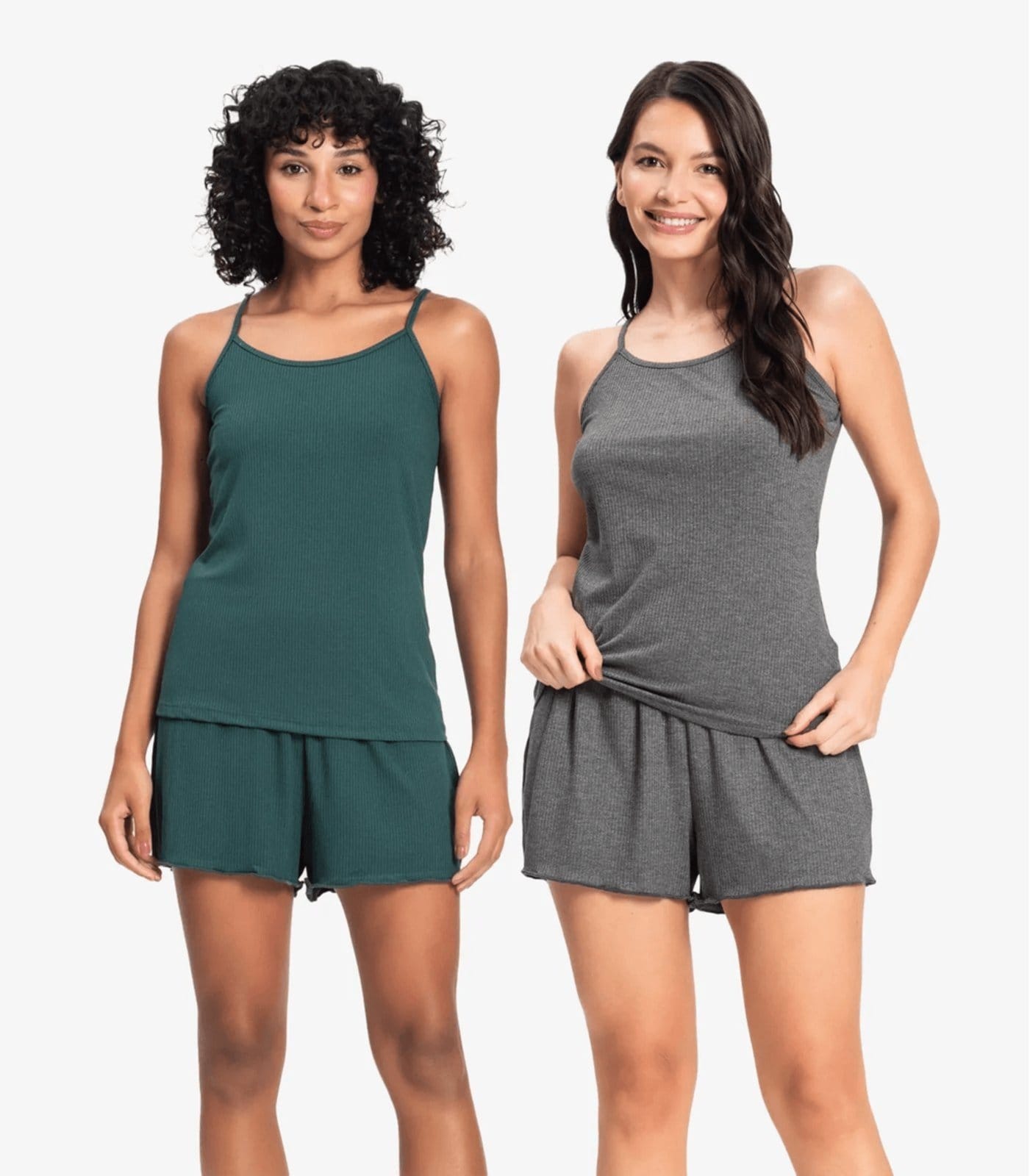 Vista principal Kit 2 Pijamas de Alça Feminino Select Sortido Select multicolorido