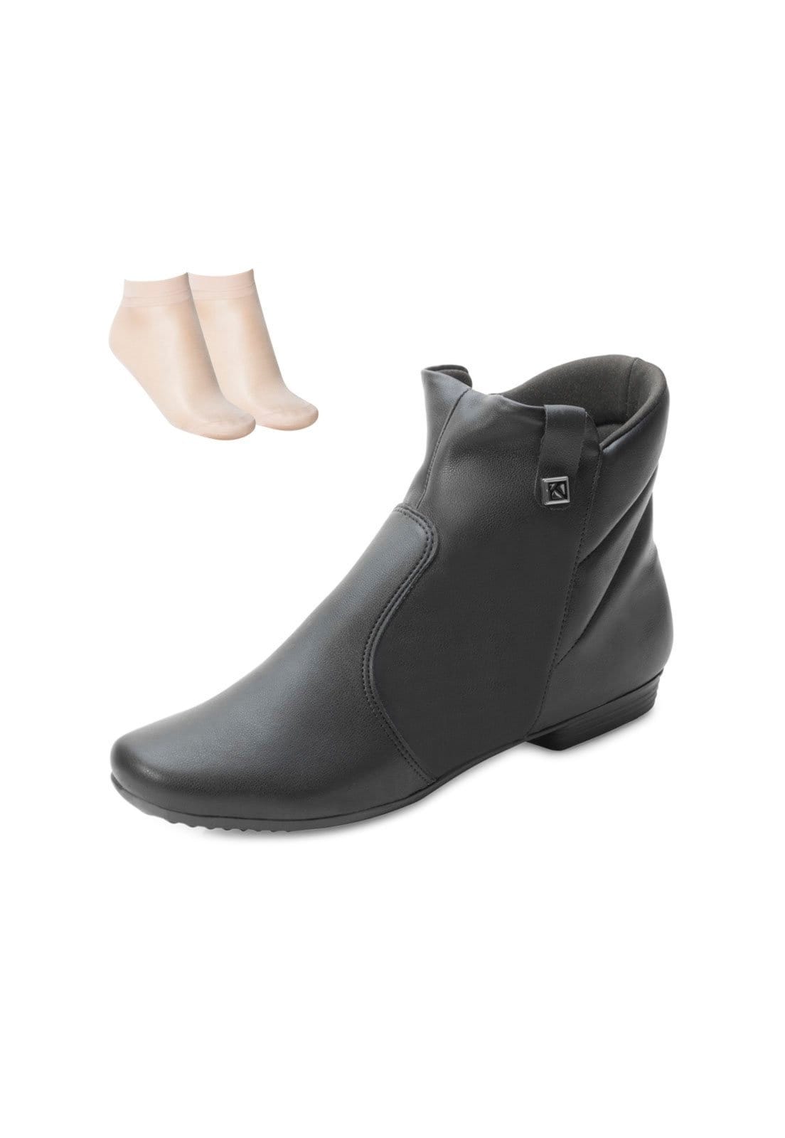 Vista principal Bota Cano Curto Piccadilly e Meia PD24-25023 Piccadilly preto