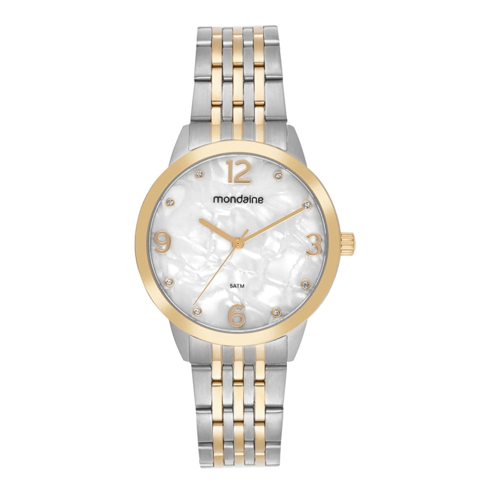 Vista principal Relógio Feminino Mondaine Bicolor Madreperola Mondaine prata