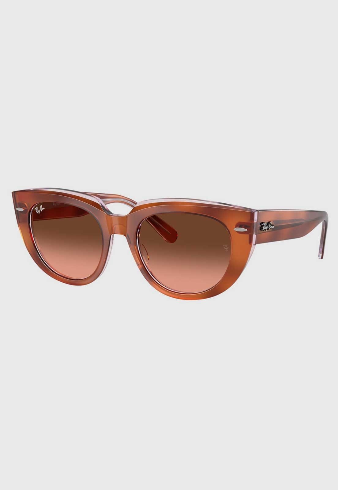 Vista principal Óculos Feminino Ray-Ban Gatinho Âmbar Transparente Ray-Ban marrom