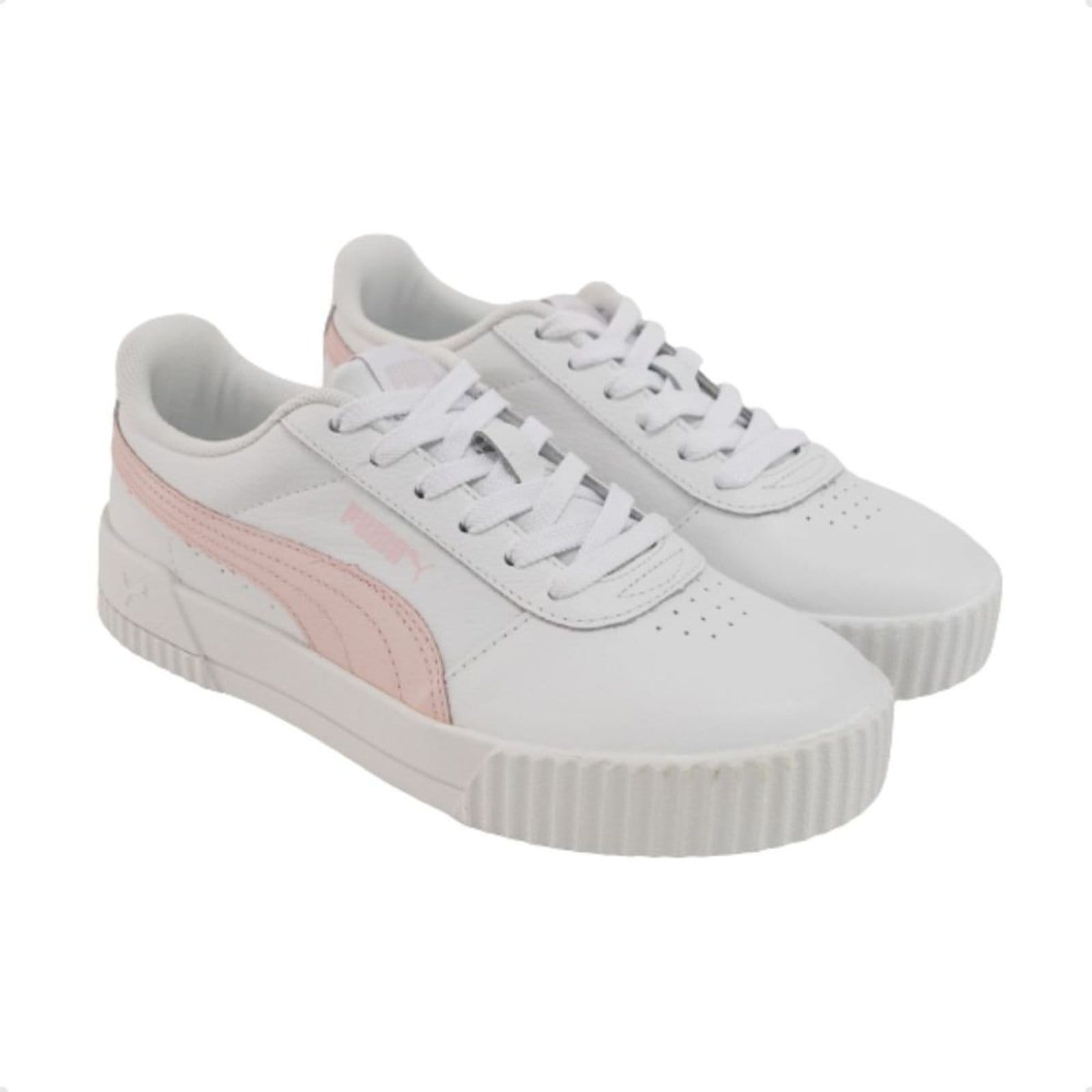 Vista 2 Tênis Casual Feminino Puma Carina L Bdp Branco E Rosa Puma branco rosa