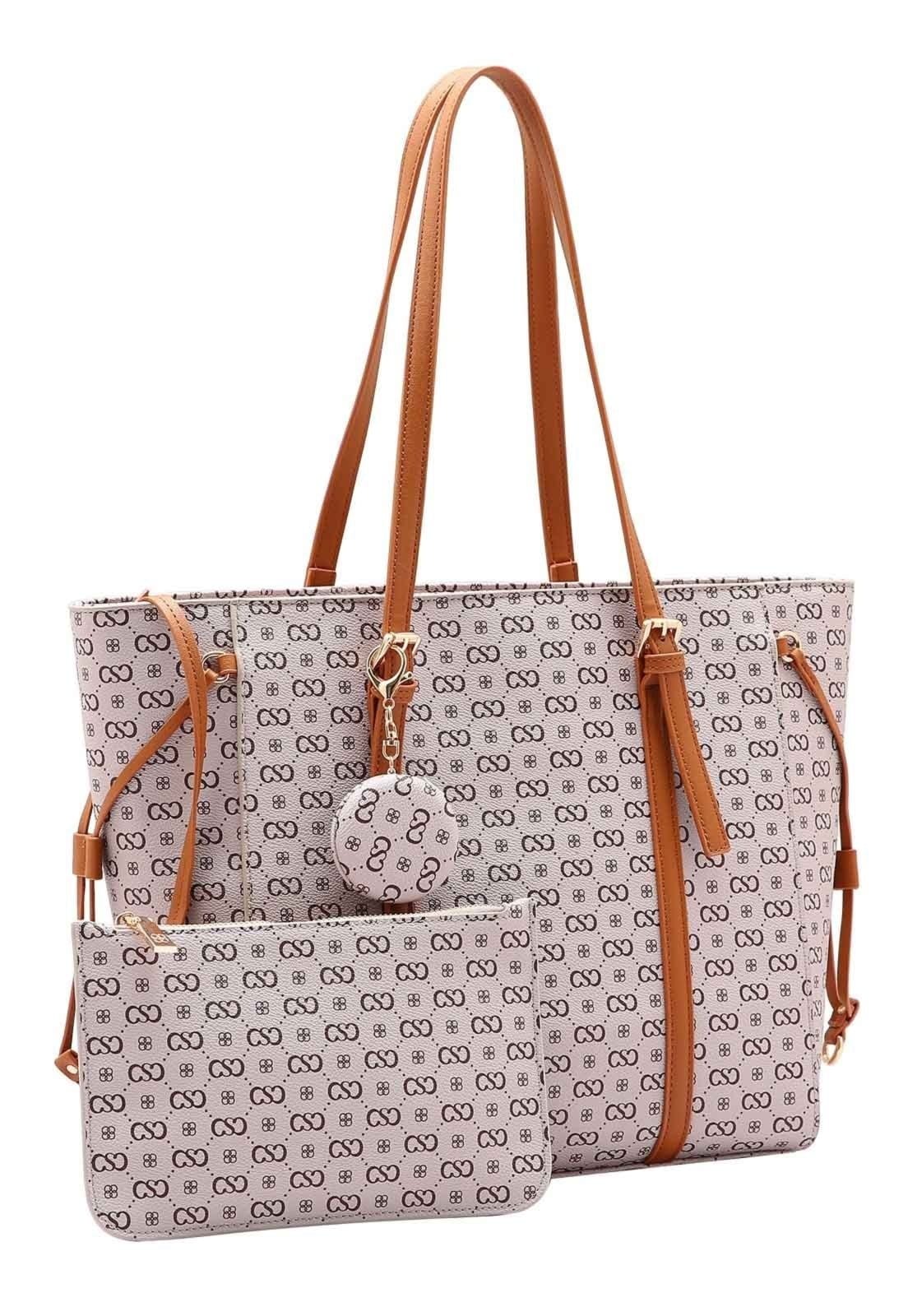 Kit Bolsa Feminina + Necessaire Chenson Original Elegance Luxo Ombro 3485079