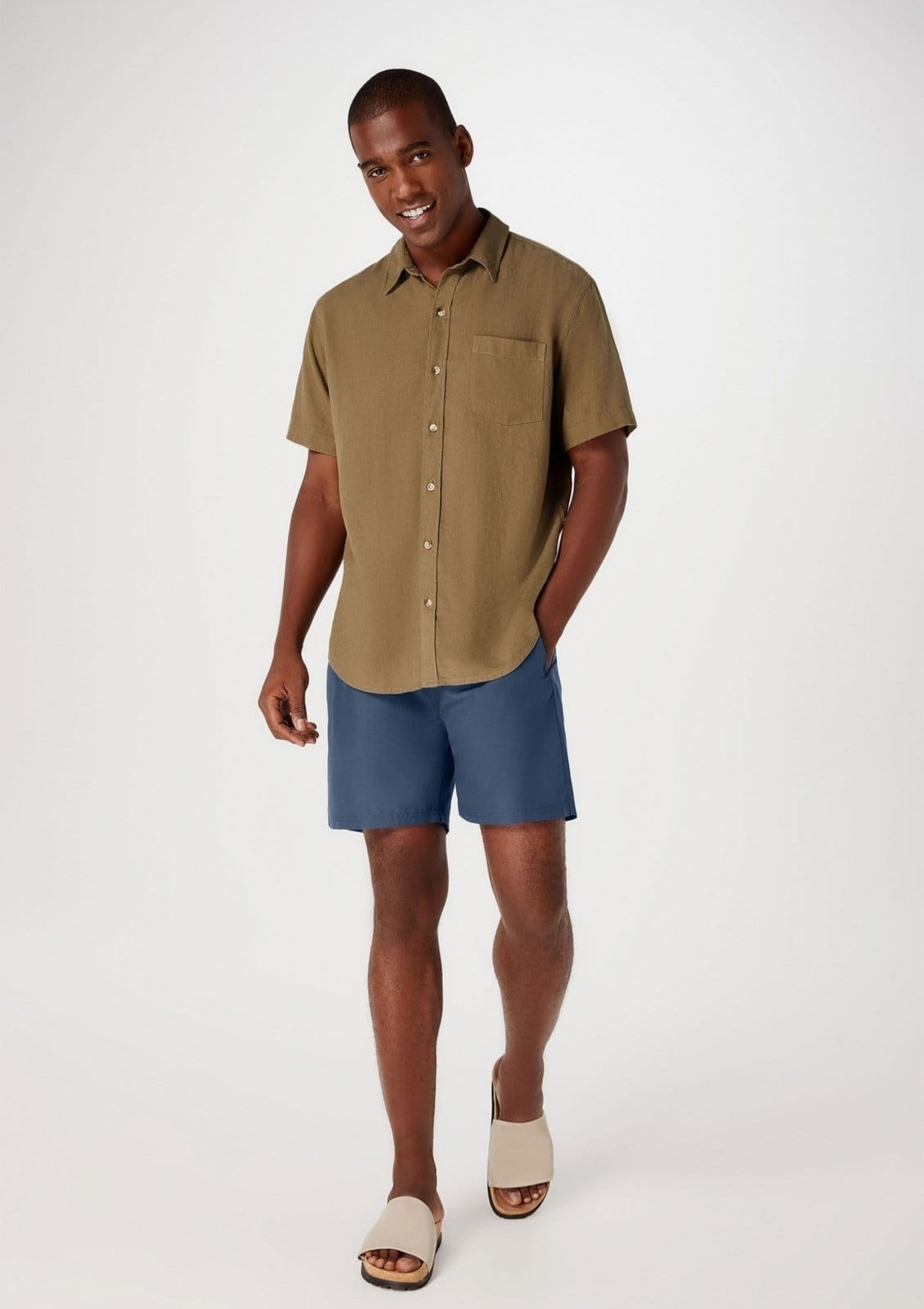 Shorts Básico Masculino Com Amarração