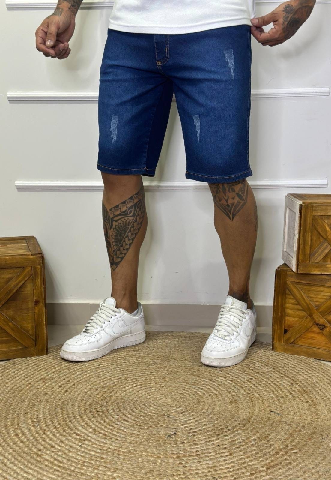 Bermuda Jeans Masculina Tempo Hábil Slim Tradicional