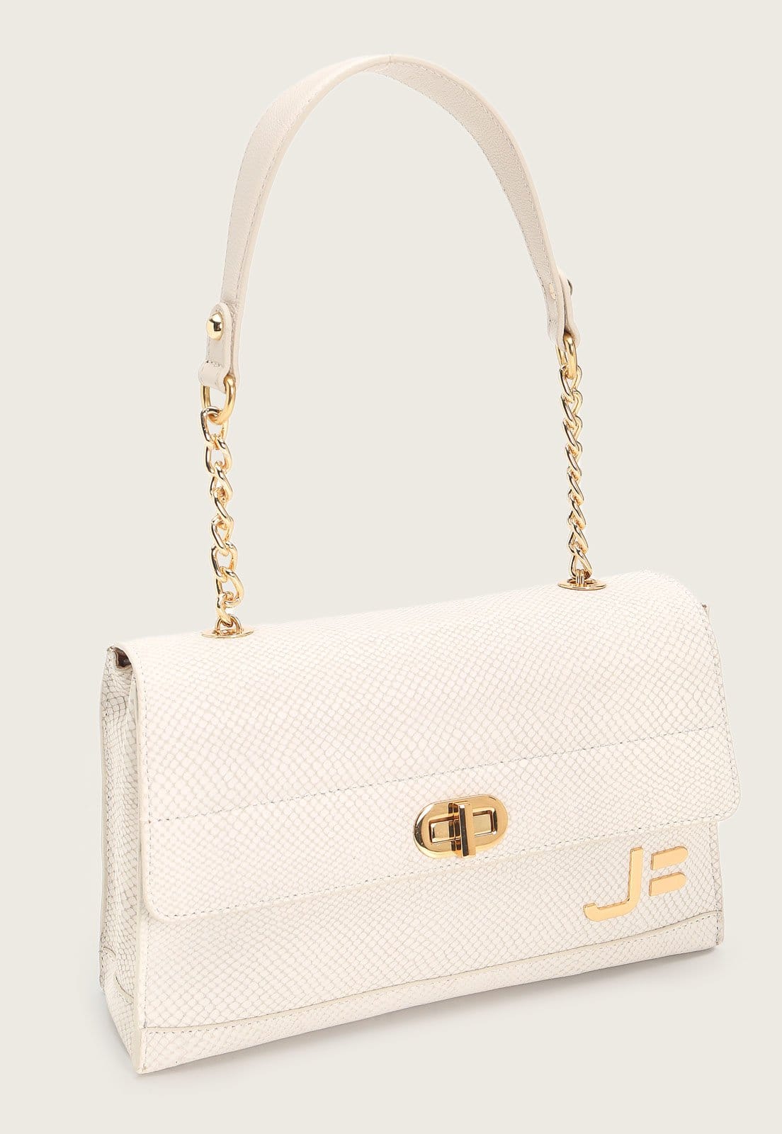 Vista 2 Bolsa Jorge Bischoff Logo Branca Jorge Bischoff branco