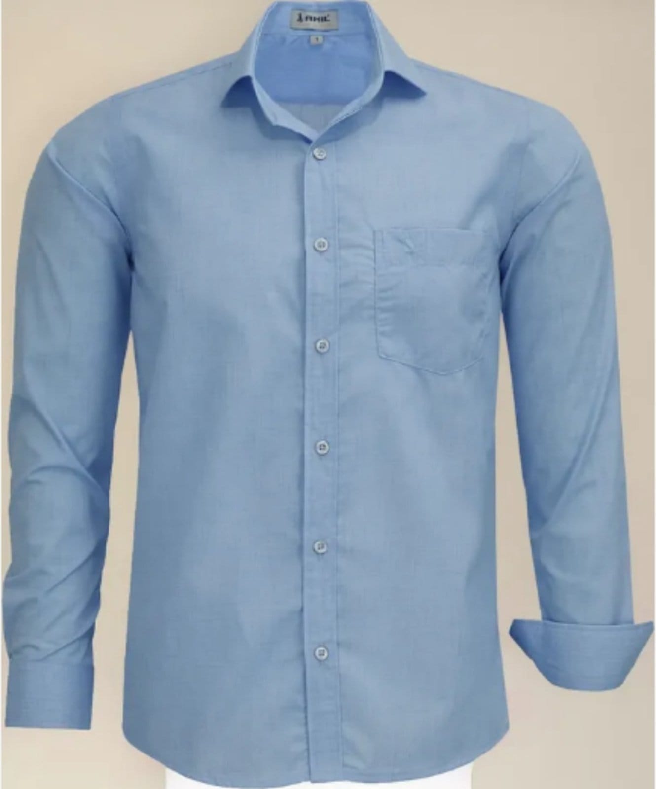 Camisa Social Amil Isildur Comfort Misto Mesclado Manga Longa C/Bolso Luxo