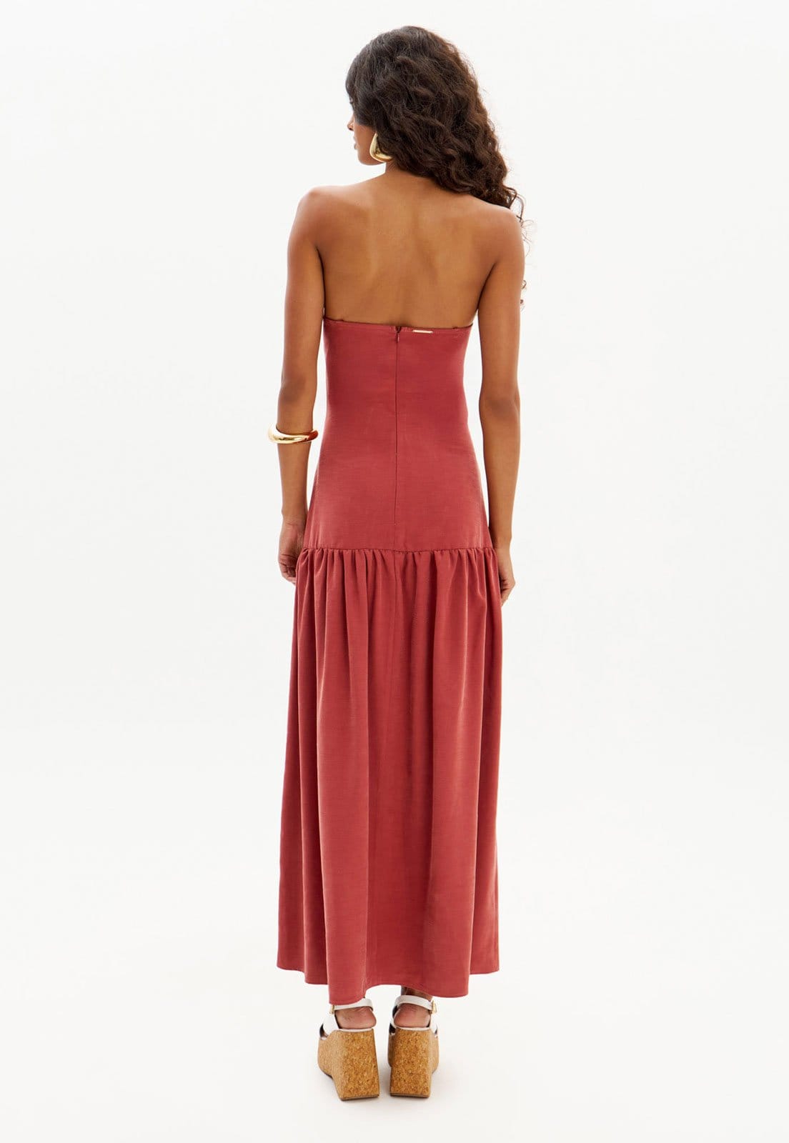 Vista 2 Vestido Curto My Favorite Super Midi Sem Alça My Favorite rosa