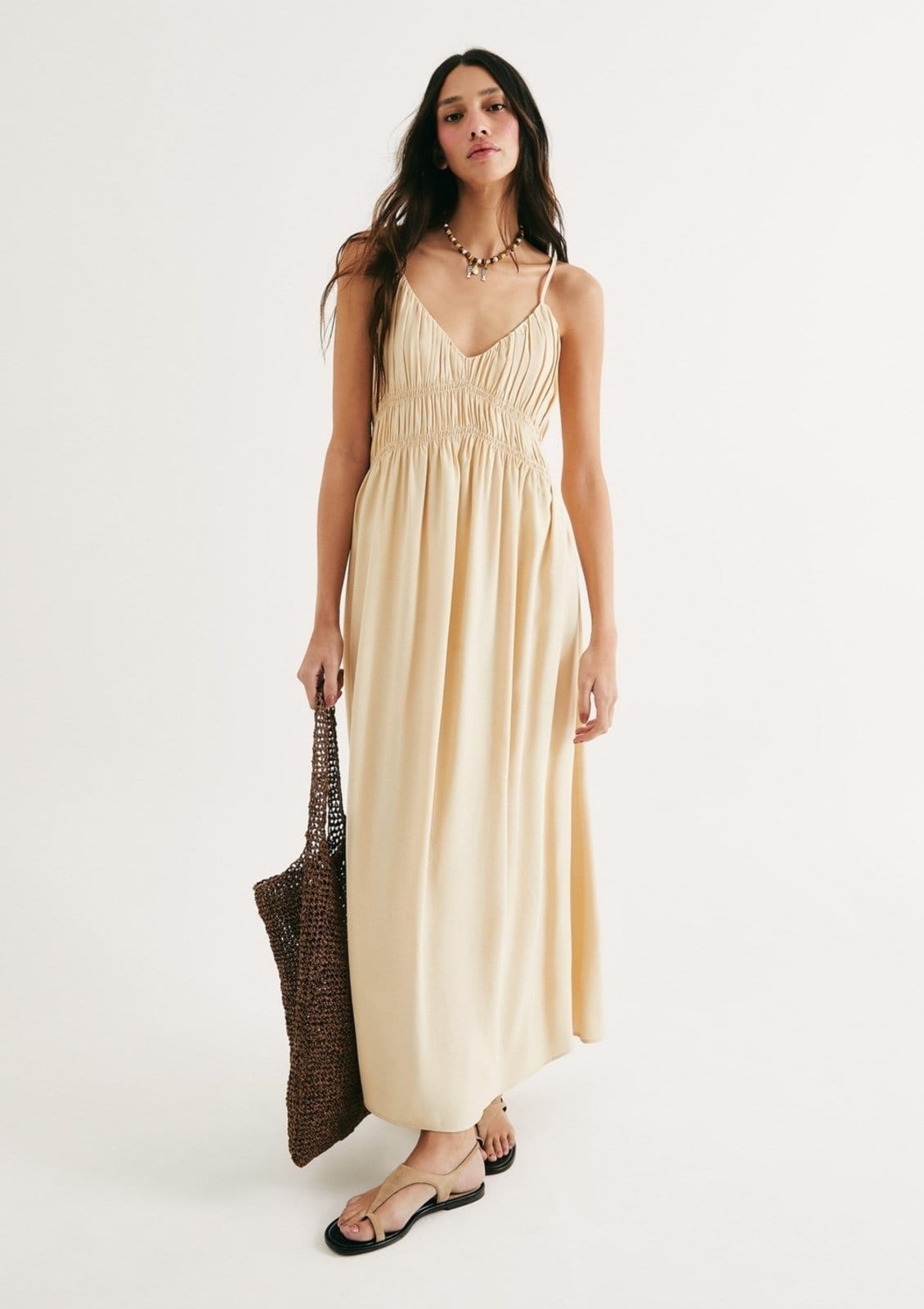 Vestido Longo Em Peach Touch