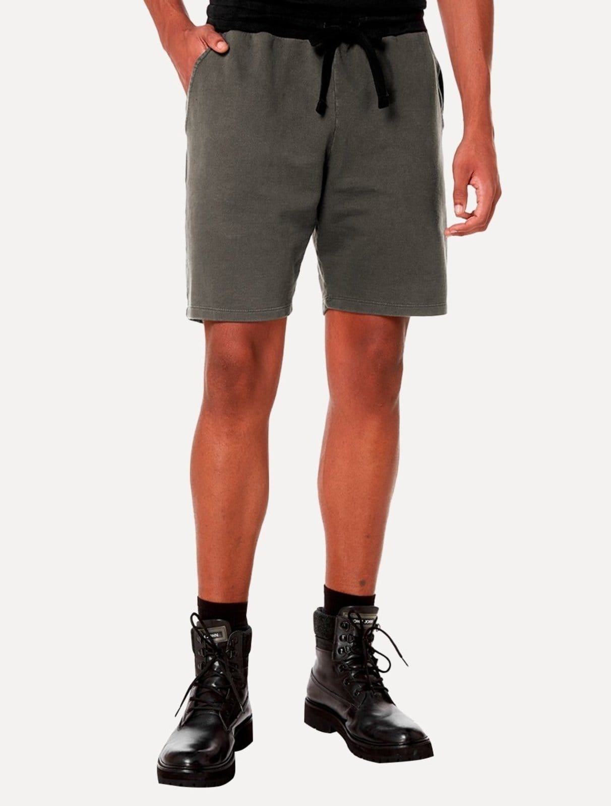 Bermuda John John Moletom Masculina Reta Caio Escuro