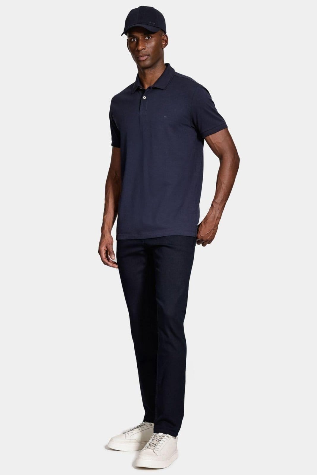 Vista 2 Polo Aramis Aramis Algodão Piquet Manga Curta Marinho Aramis azul marinho