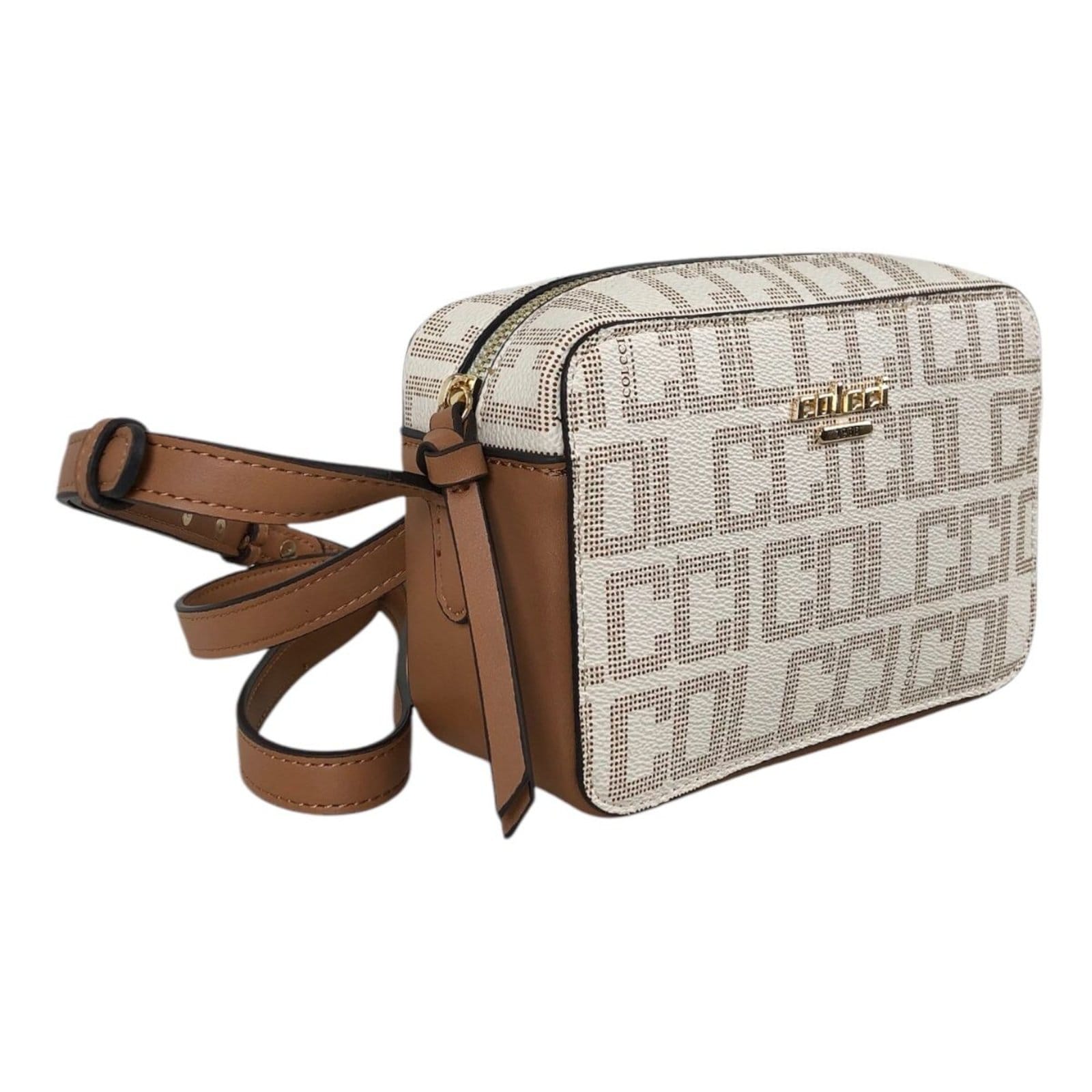Vista 2 Bolsa Colcci Fem Camera Monograma Colcci Off White Colcci bege white