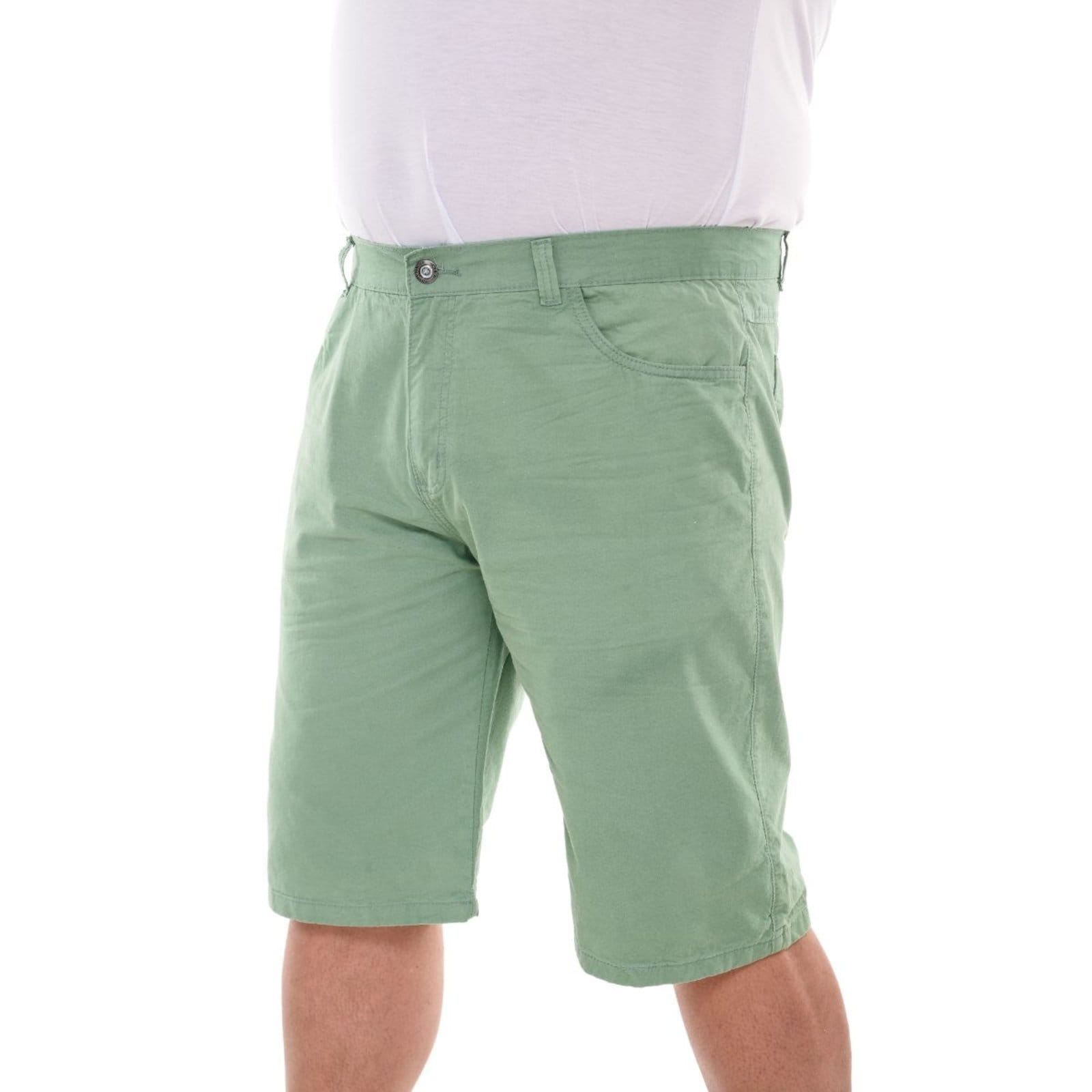 Bermuda Masculina Jeans Light Plus Size Menta
