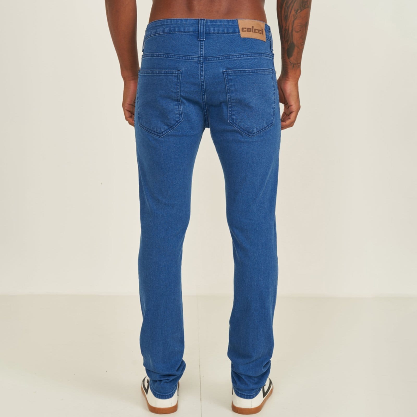 Vista 2 Calça Jeans Colcci Felipe Lisa Ve26 Masculino Colcci azul