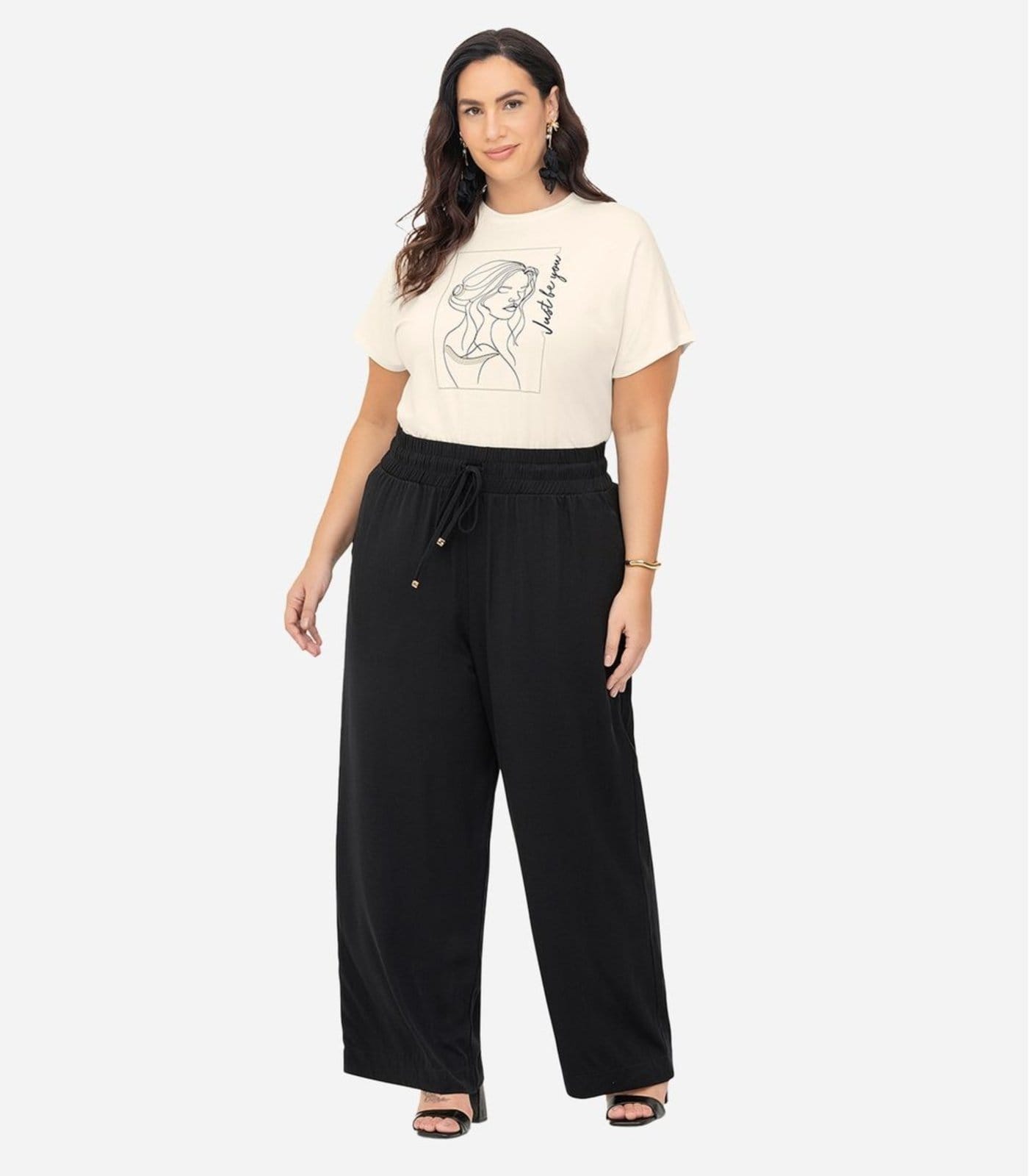 Calça Pantalona Plus Size Secret Glam