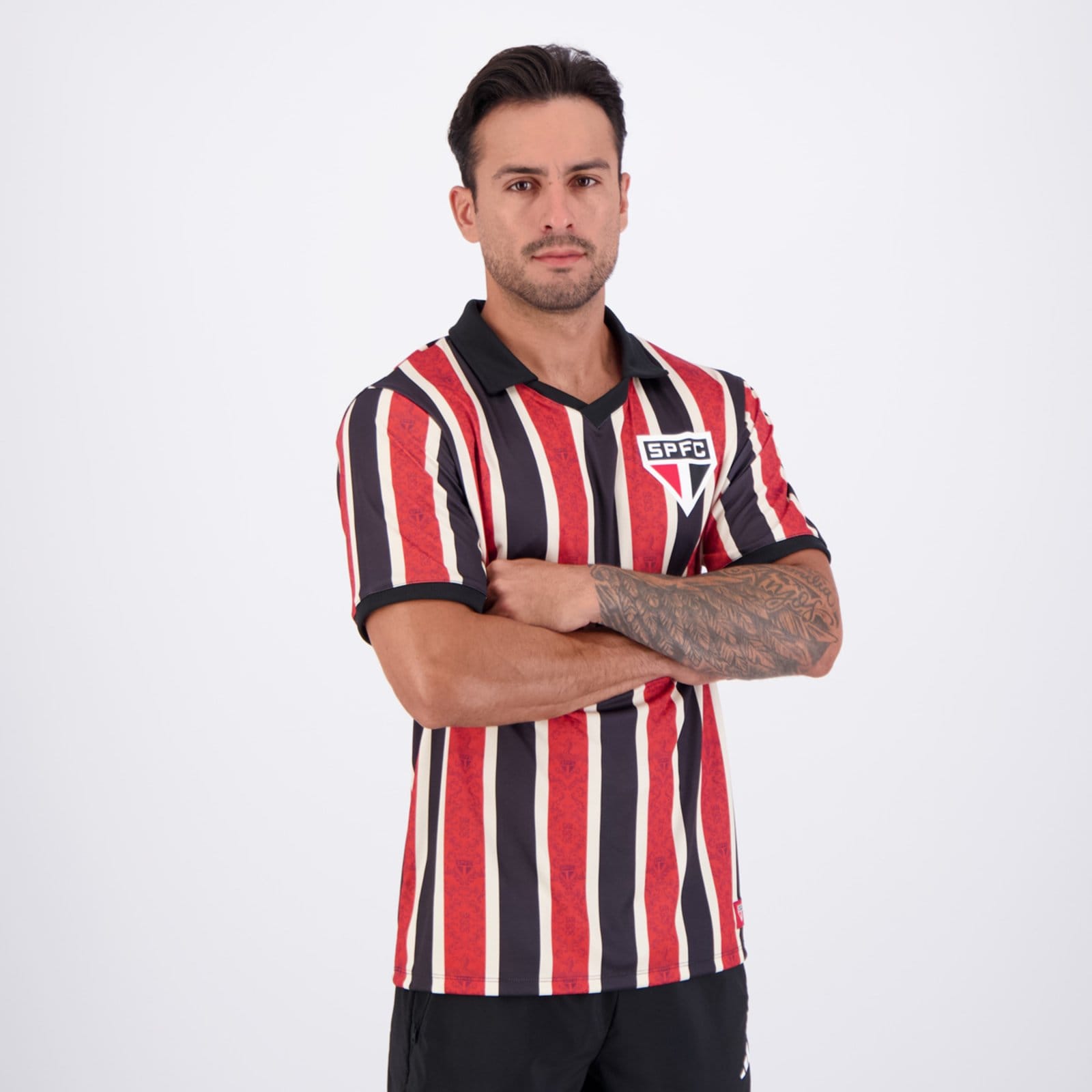 Vista 2 Camisa São Paulo Royal Tricolor Surf Center preto royal