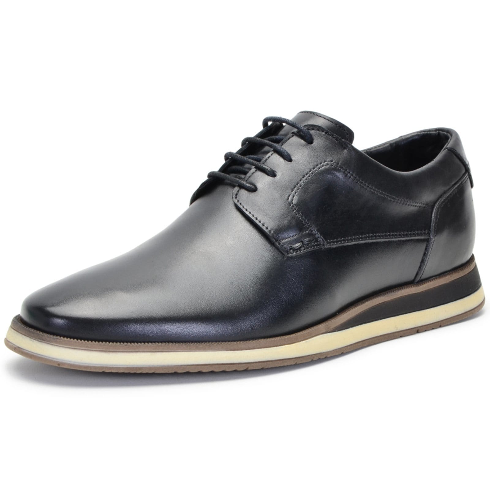 Sapato Social Bico Redondo Masculino Em Couro 25503