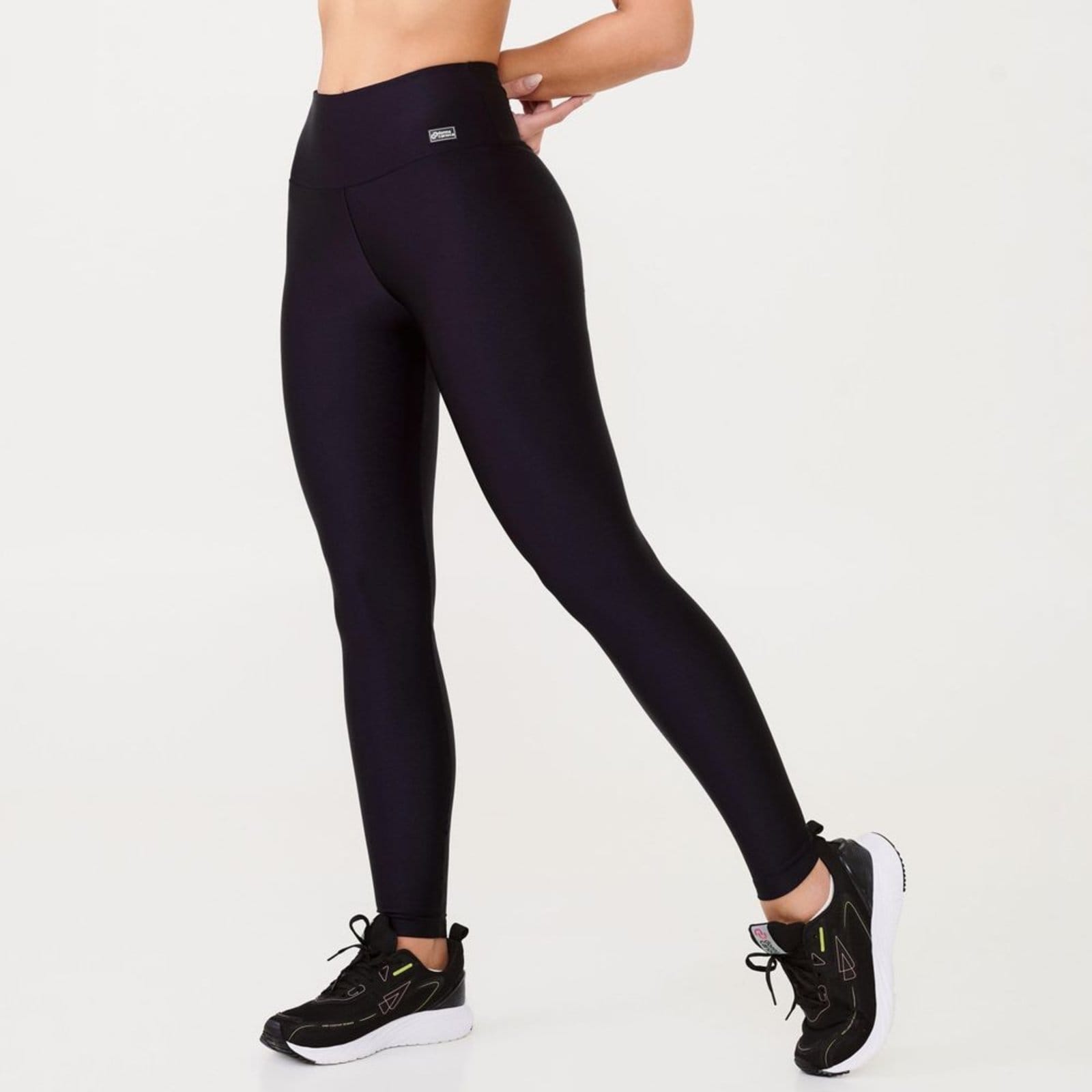 Vista principal Legging Básica Preta Platinada Donna Carioca preto