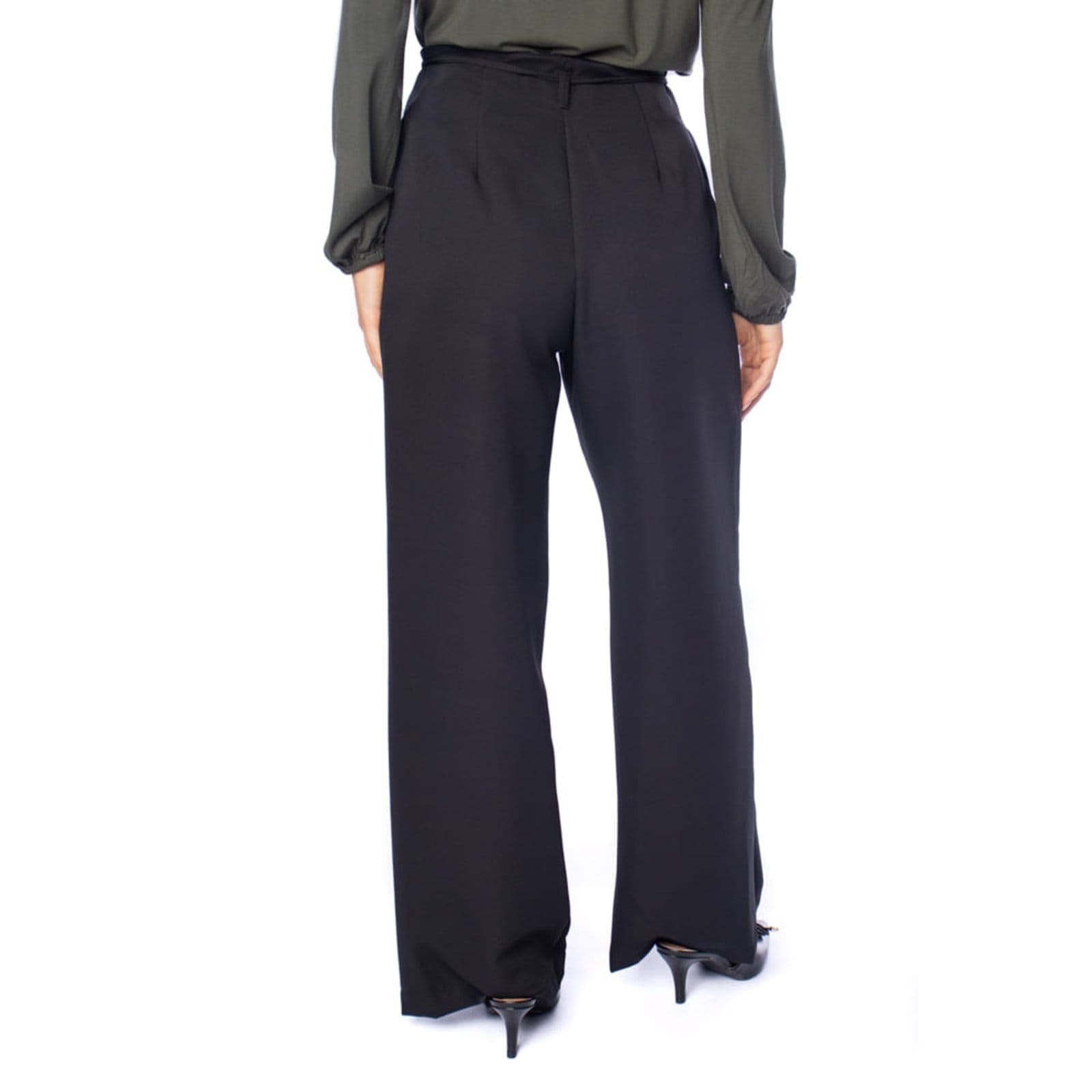 Vista 2 Calça Endless Pantalona Feminina Rovitex com Laço Rovitex preto