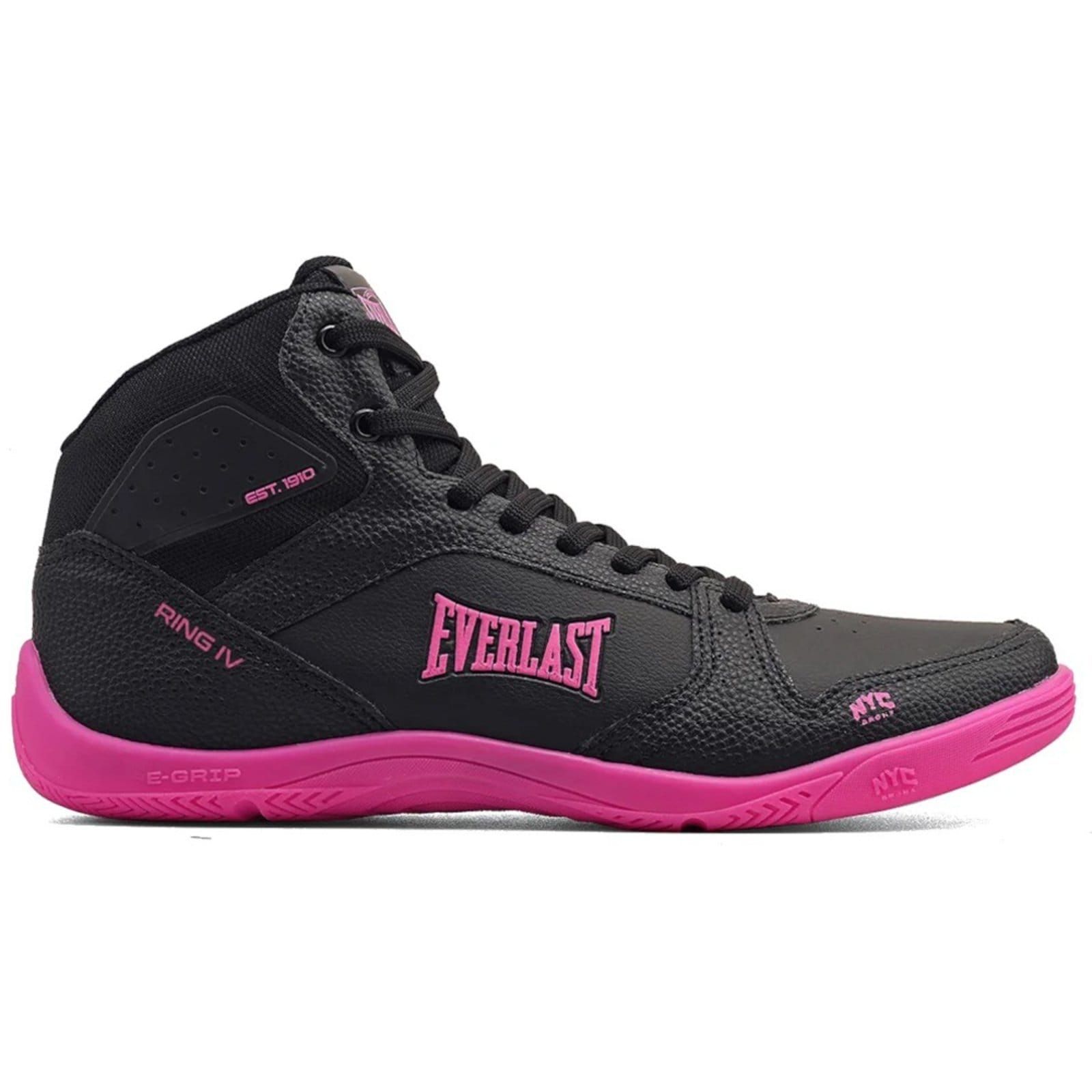 Vista principal Tênis Everlast Ring 4 Preto e Rosa Feminino Everlast preto rosa