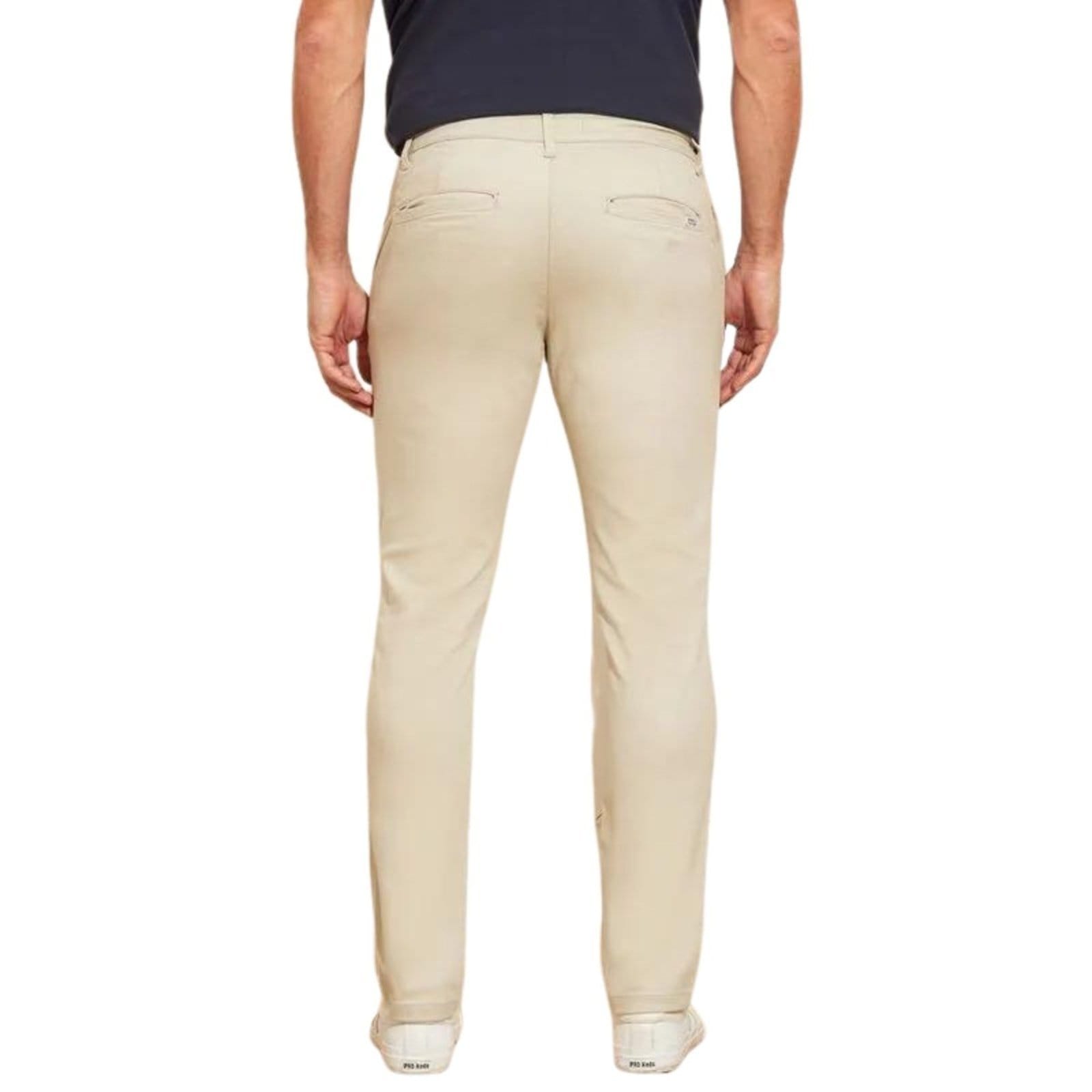 Kit 2 Calças FMF de Sarja Chino Com Bolso Traseiro Embutido Alfaiataria Skinny Cinza e Areia