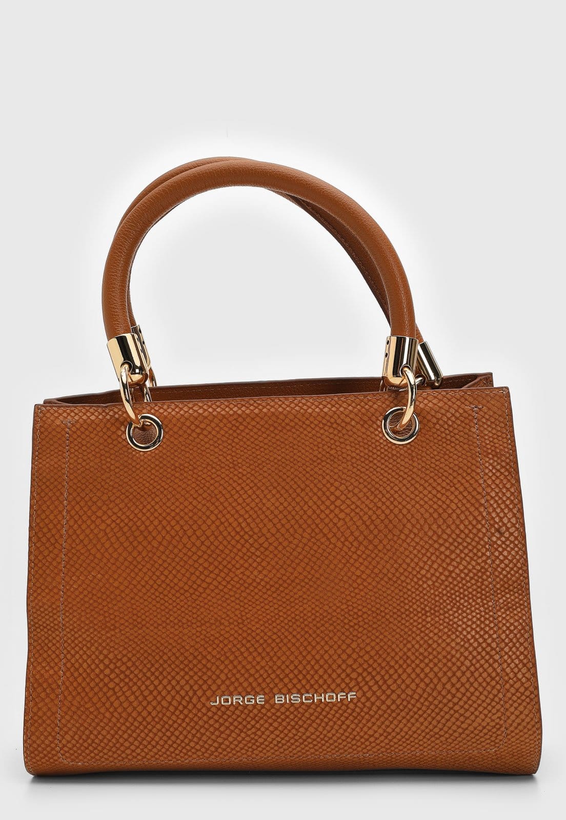 Vista principal Bolsa Tiracolo Jorge Bischoff Cobra Jorge Bischoff caramelo