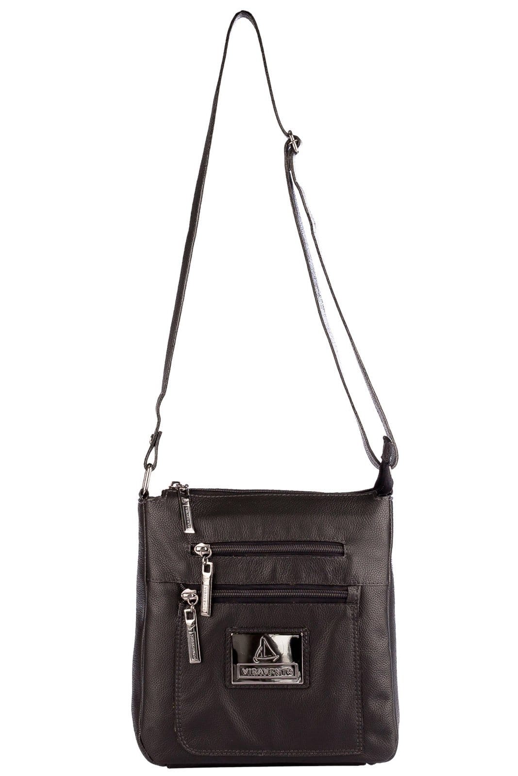 Bolsa de couro tiracolo Clovis - Preta