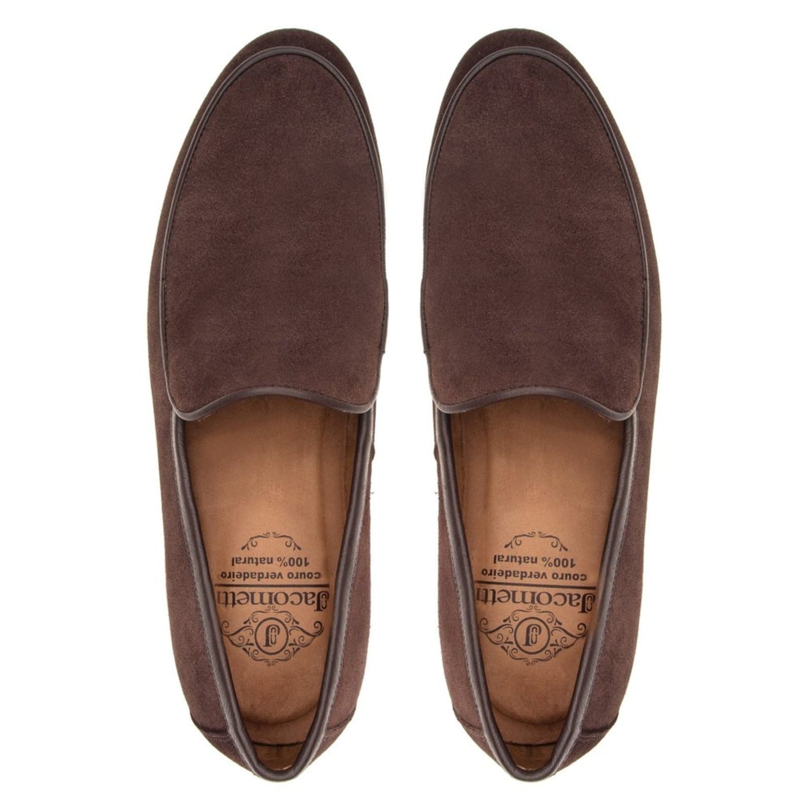 Vista 2 Mocassim Jacometti Casual de Couro Terra Jacometti café