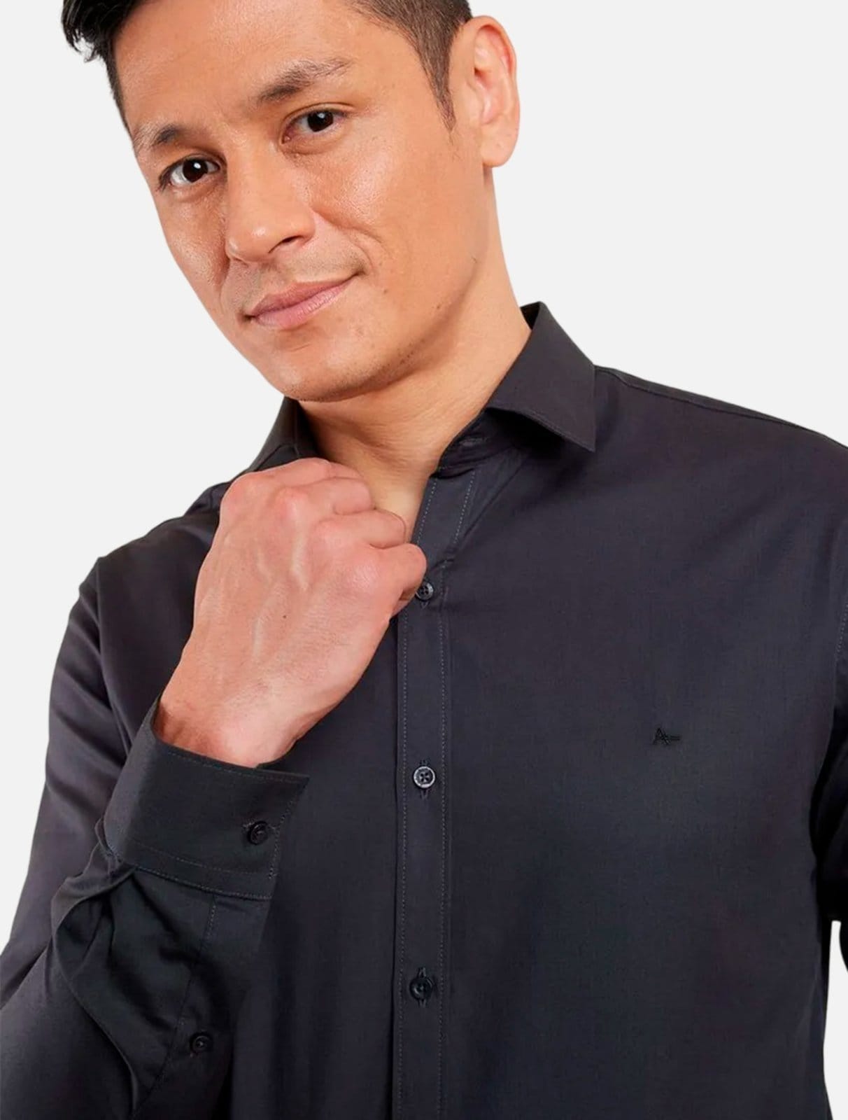 Vista 2 Camisa Aramis Slim Tricoline Liso ML020685 Aramis grafite
