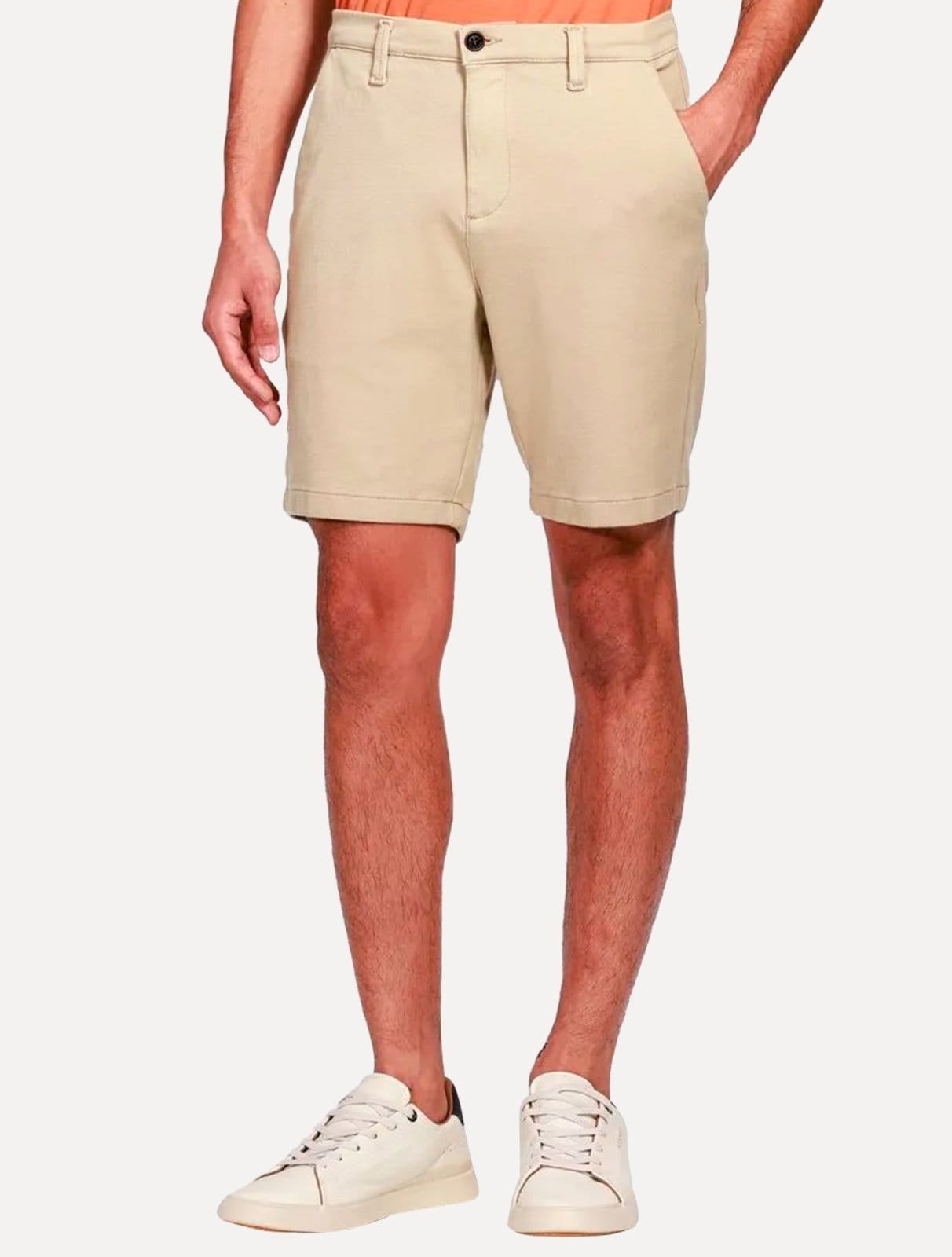 Vista principal Bermuda Aramis Masculina Chino Cotton Sarja Tag Areia Aramis bege