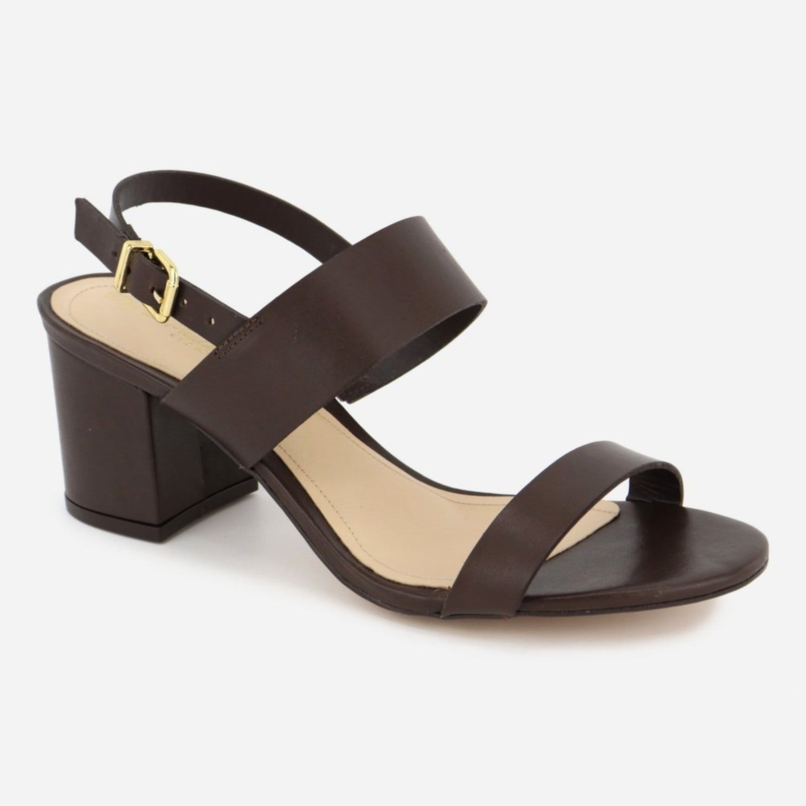 Vista 2 Tamanco Casual Maria Paula Couro Feminino MARIA PAULA café