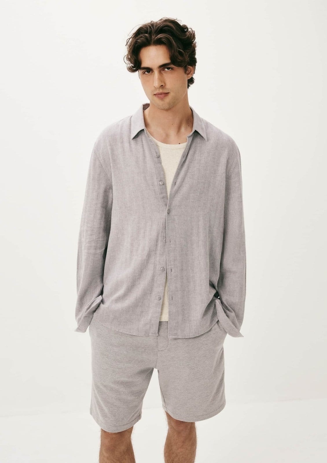 Camisa Masculina Regular Manga Longa