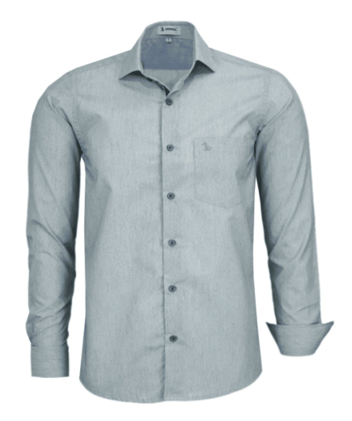 Vista principal Camisa Social Amil Dratini Comfort Algodão/Poliéster C/Bolso Macia e Fácil de Passar Amil cinza