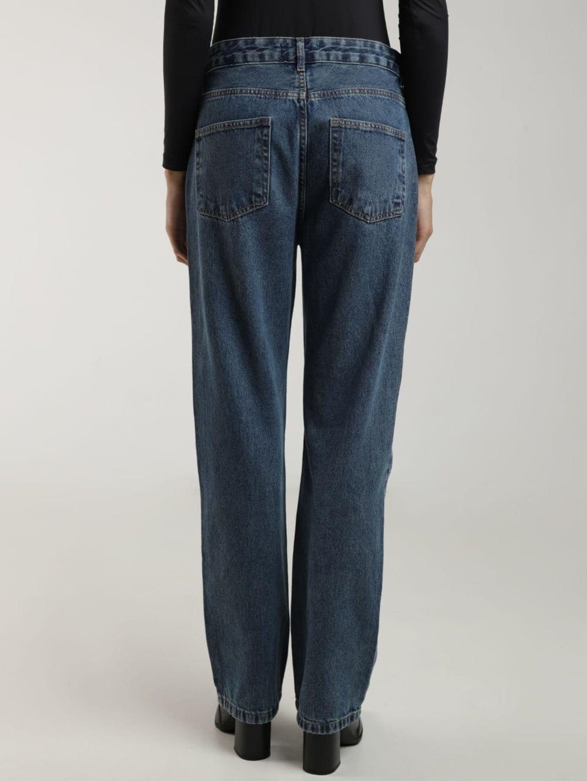 Vista 2 Calça Jeans Reta Brilhosa Autentique Feminina AZUL Autentique unico azul