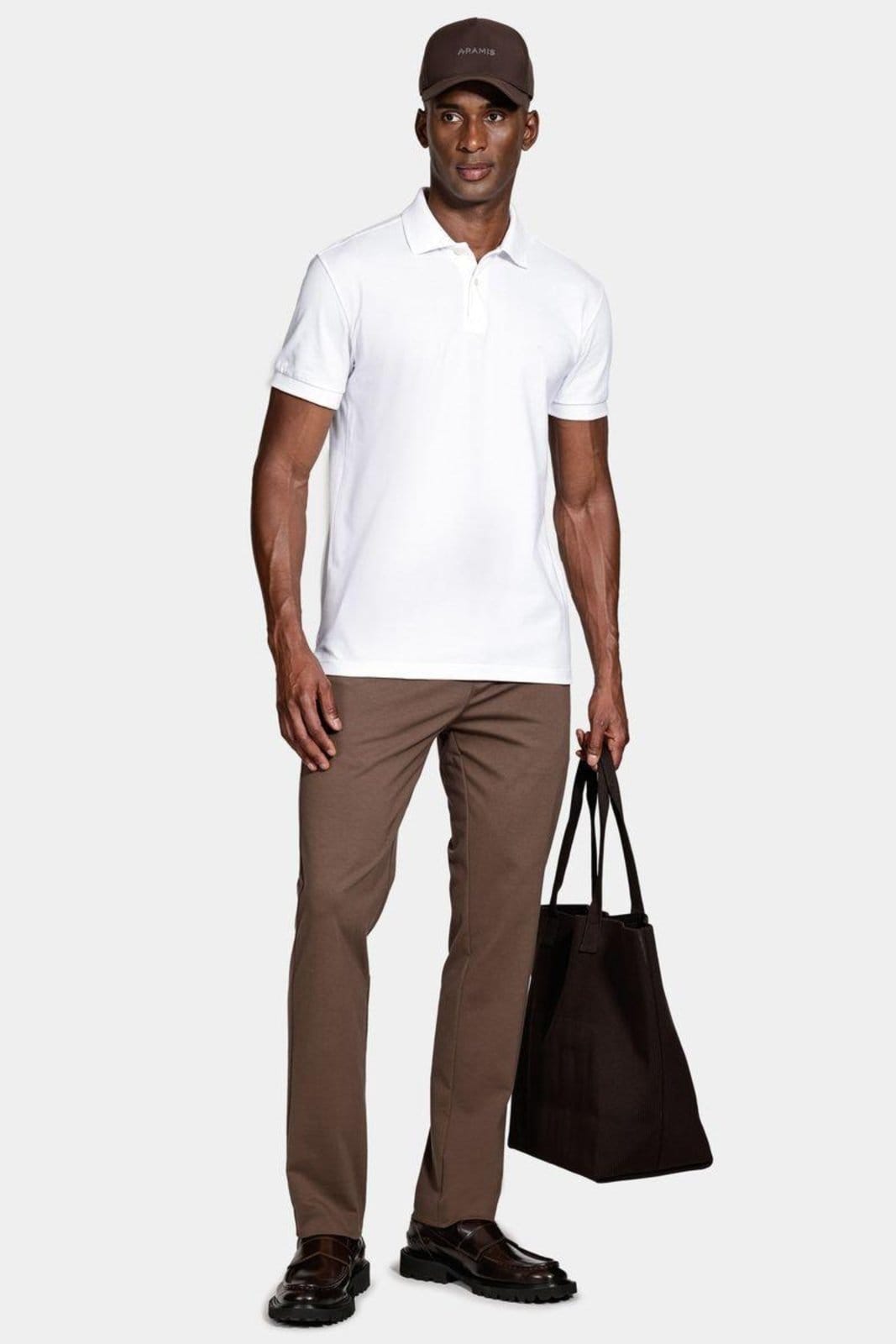Vista 2 Polo Aramis Algodão Piquet Manga Curta Aramis branco