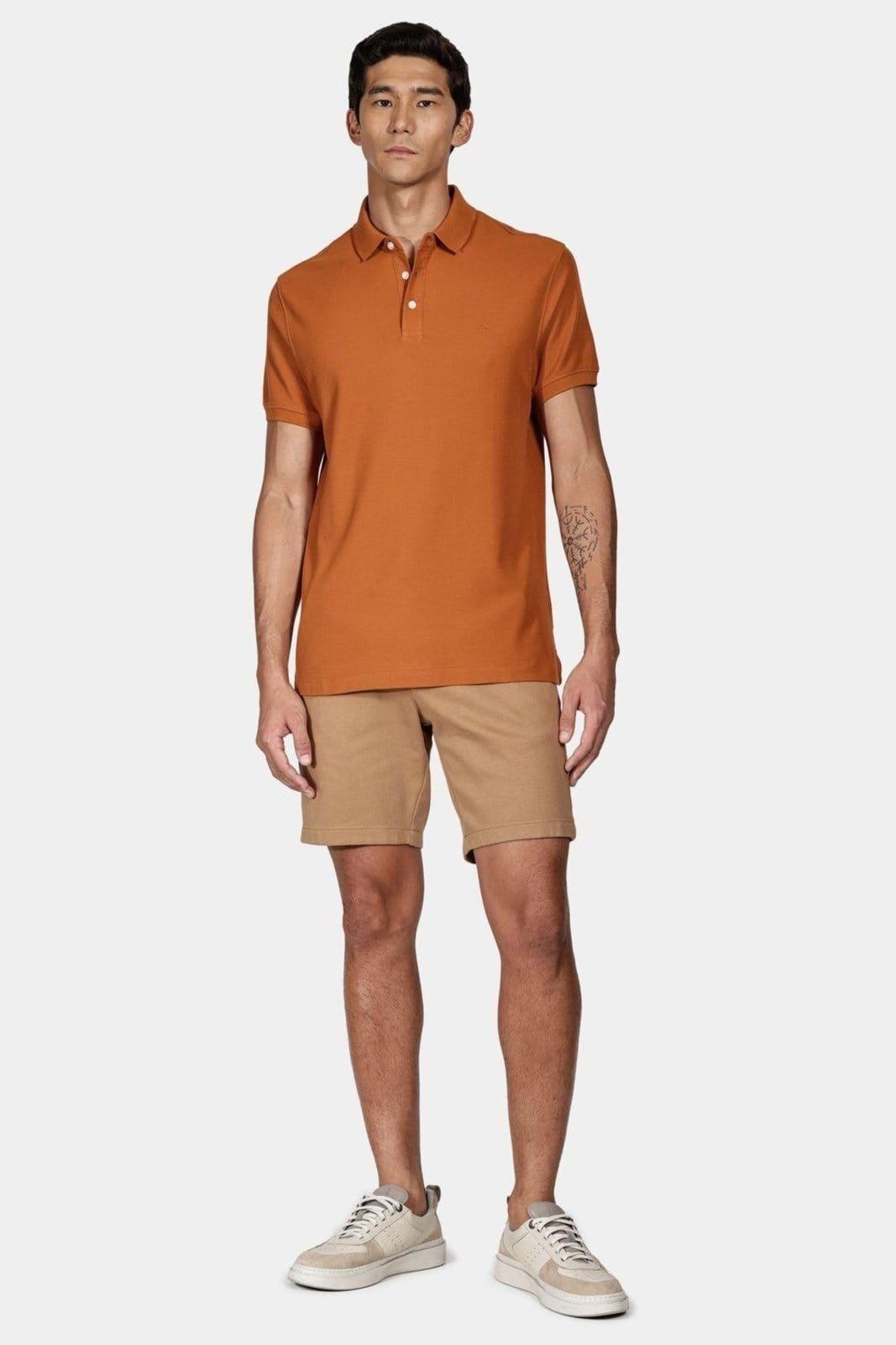 Vista 2 Polo Aramis Piquet Básica Aramis caramelo
