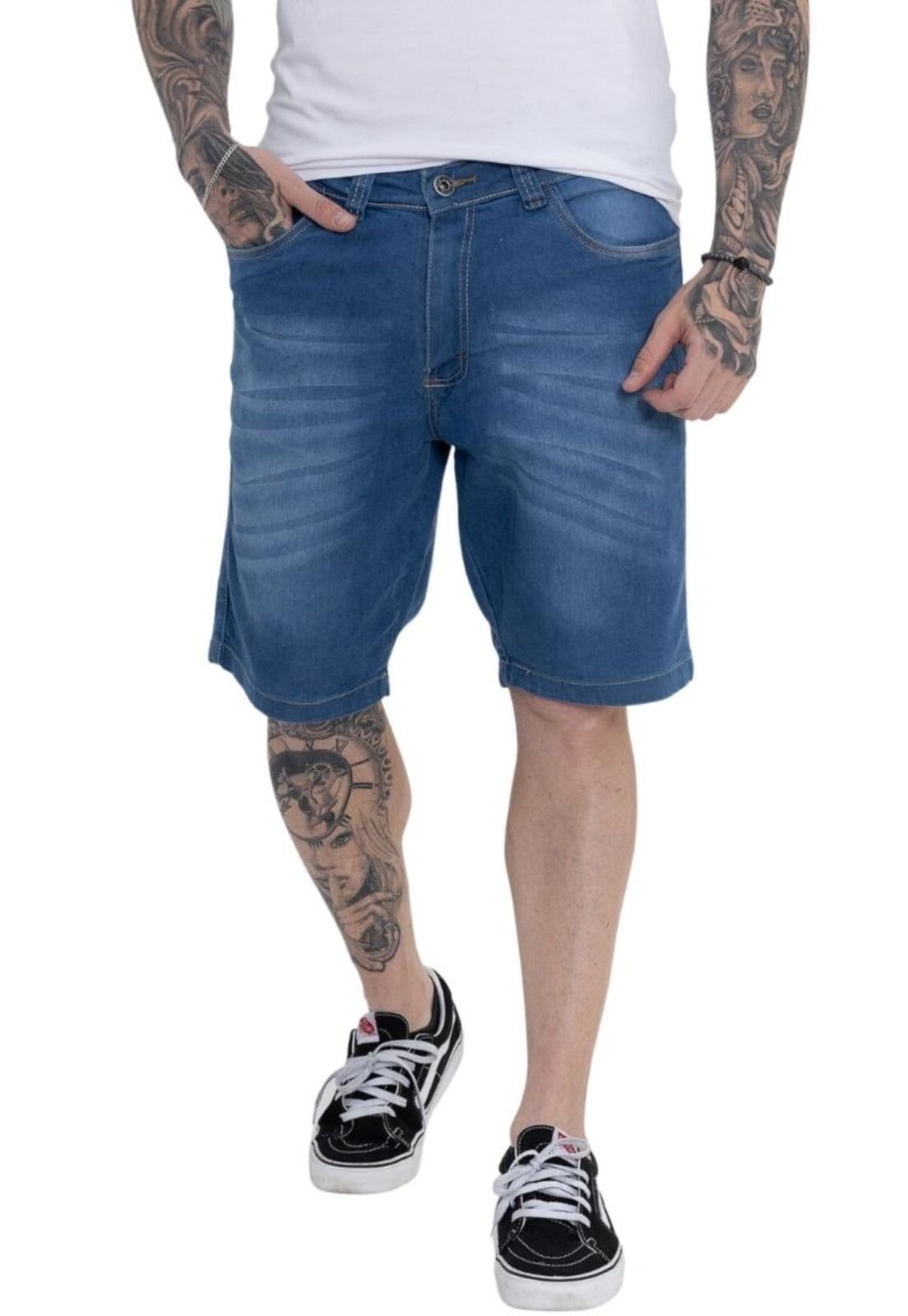 Bermuda Masculina Jeans Tempo Hábil Comfort Fashion