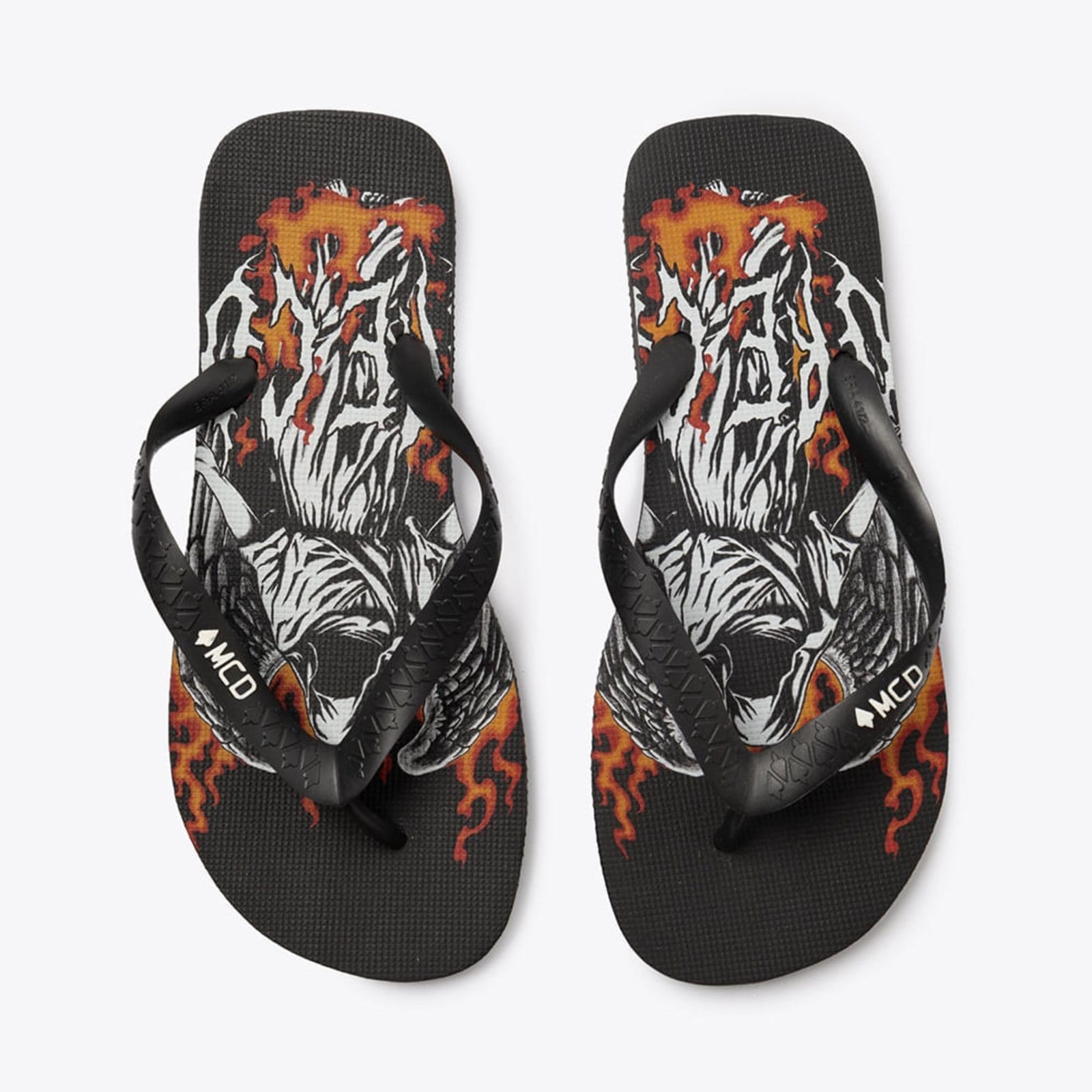 Vista 2 Chinelo De Dedo MCD Anjo E Fogo MCD preto