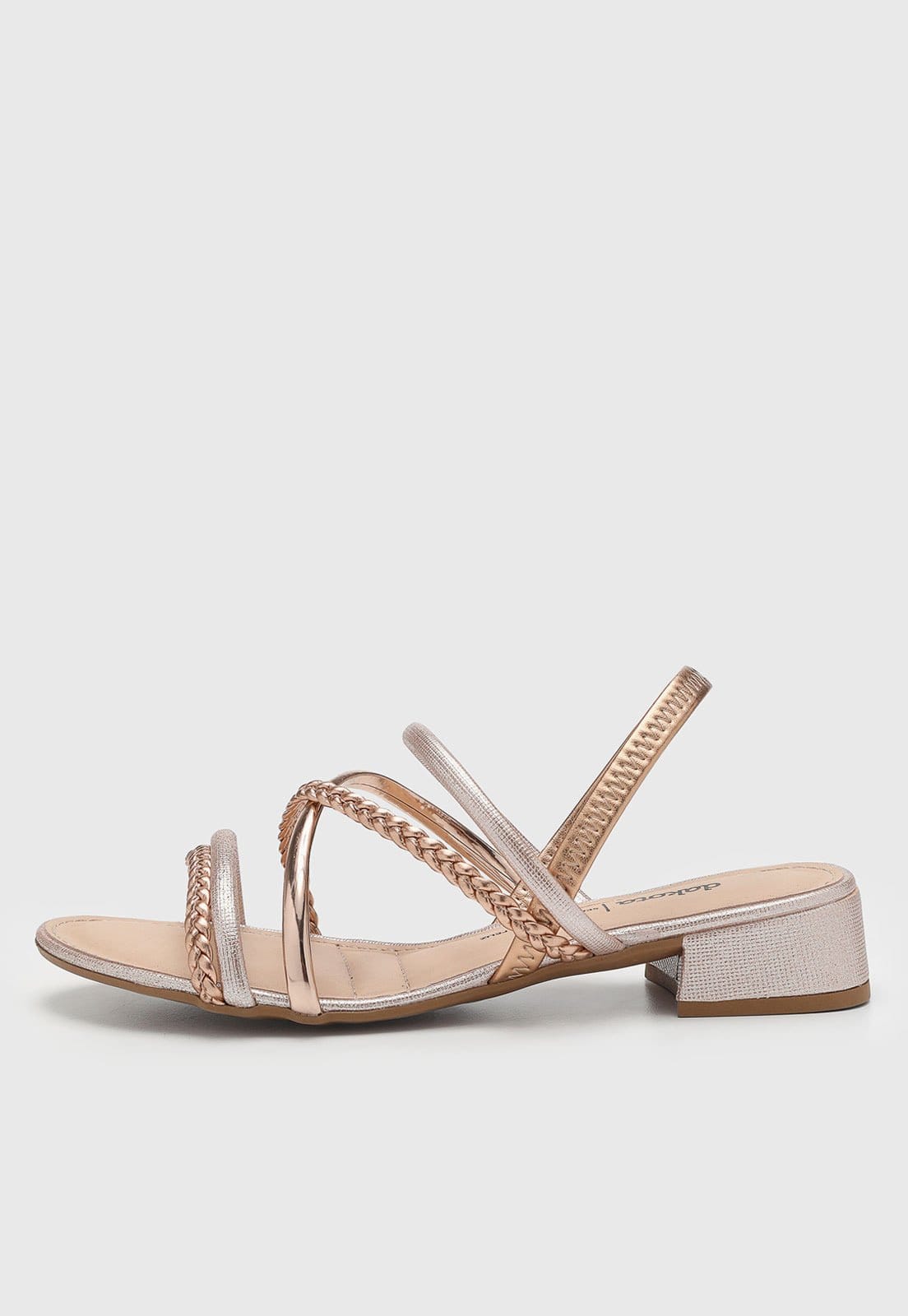 Sandália Feminina Dakota Salto Baixo Tiras Trançadas