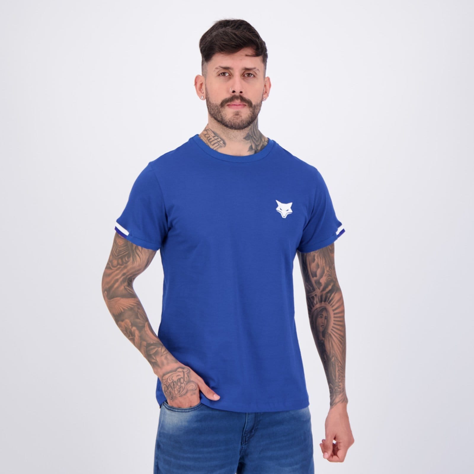 Vista 2 Camisa Cruzeiro Tom braziline azul