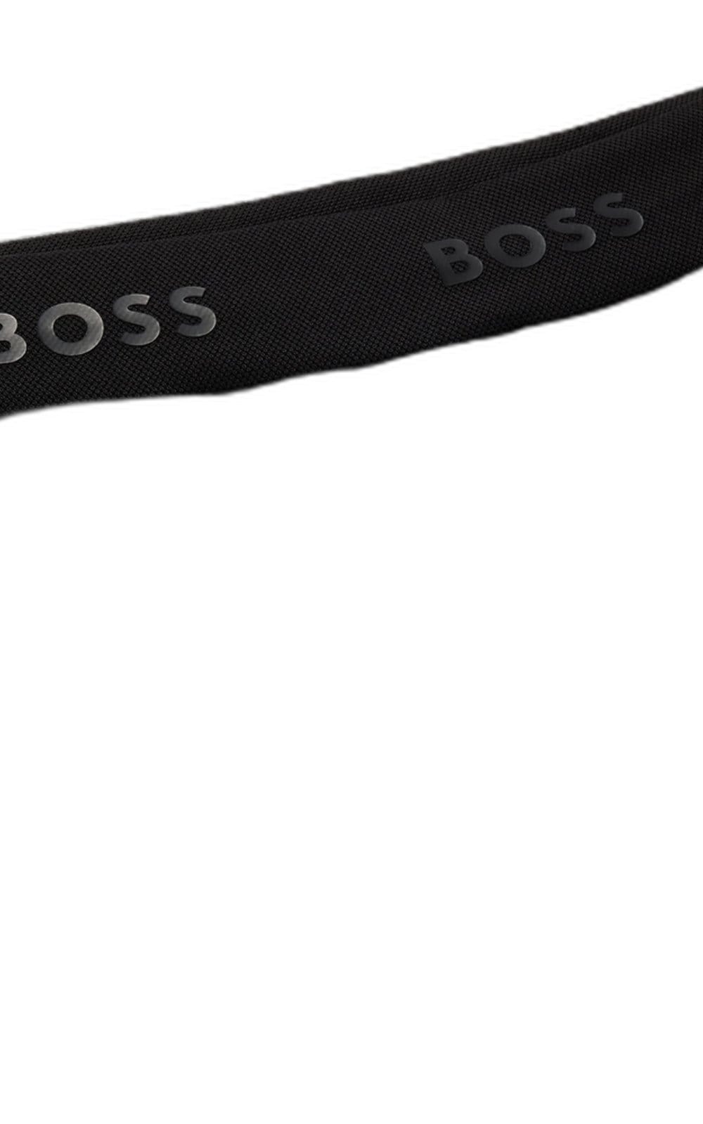 Vista 2 Calça Tracksuit Em Mescla De Algodão Com Logotipo No Cós Boss preto