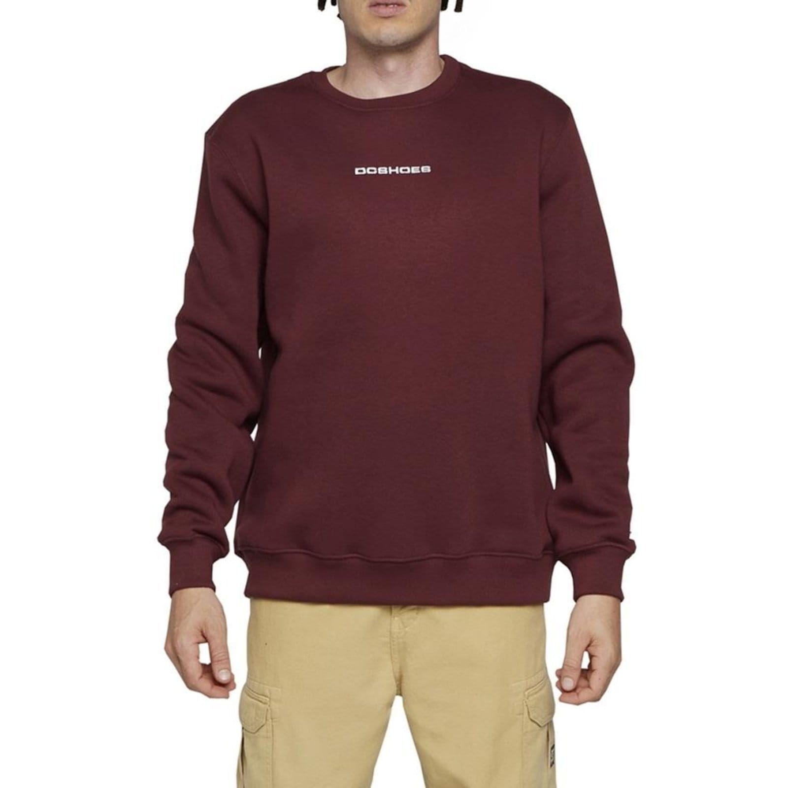 Vista principal Moletom DC Shoes Careca Baselinecrew 305G WT24 Bordo DC Shoes vermelho